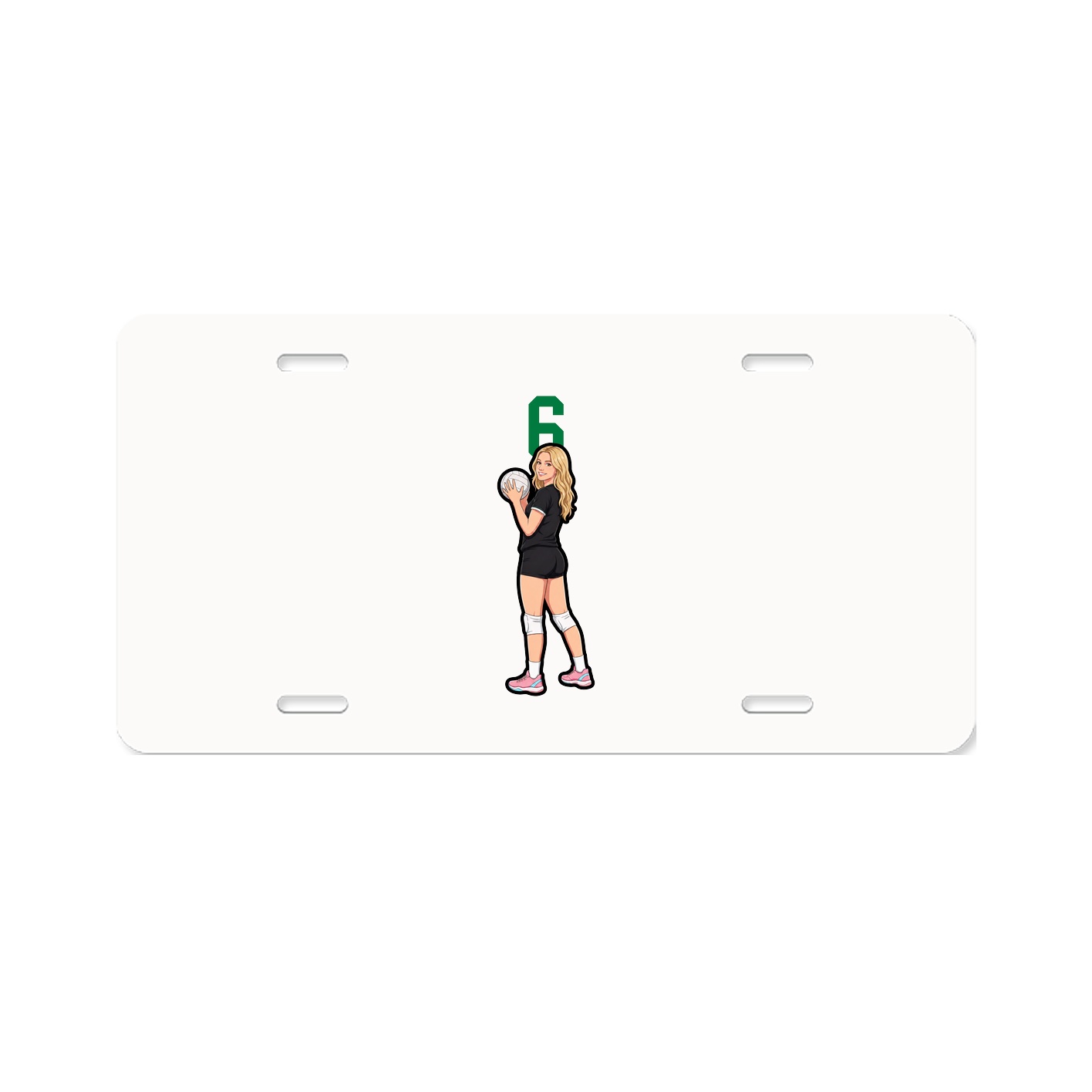 License Plate — Number Top in Classic