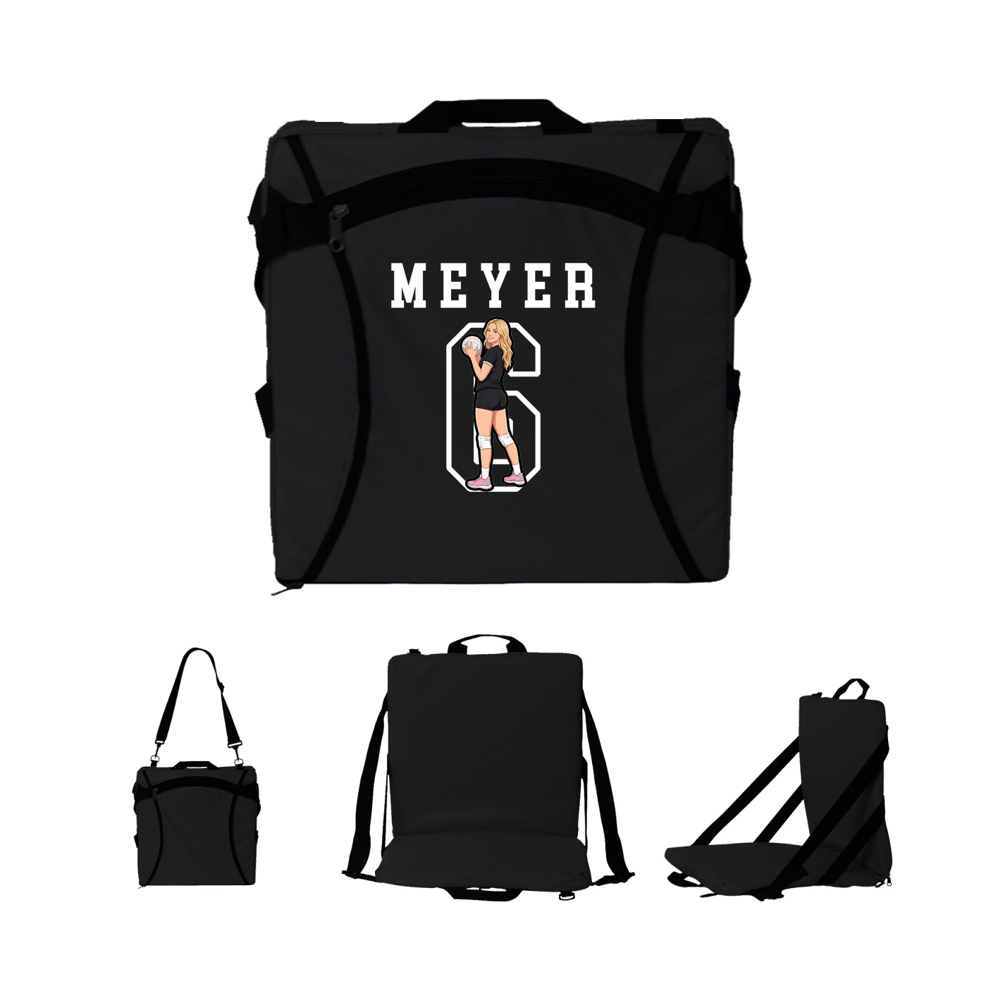 Folding Stadium Seat — Shirsey in Black