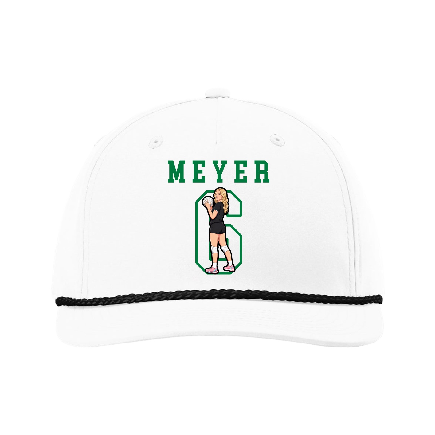 Five-Panel Classic Rope Cap — Shirsey in White