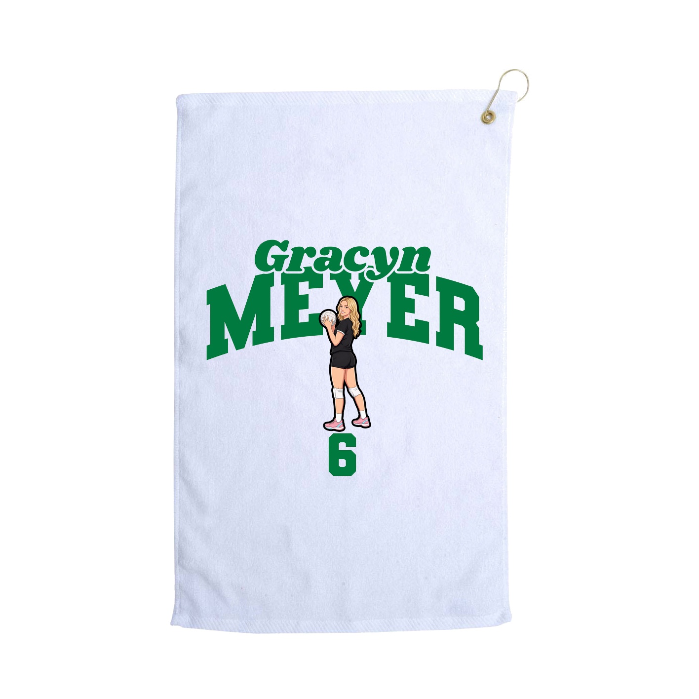 Golf Towel — Signature Arch in White
