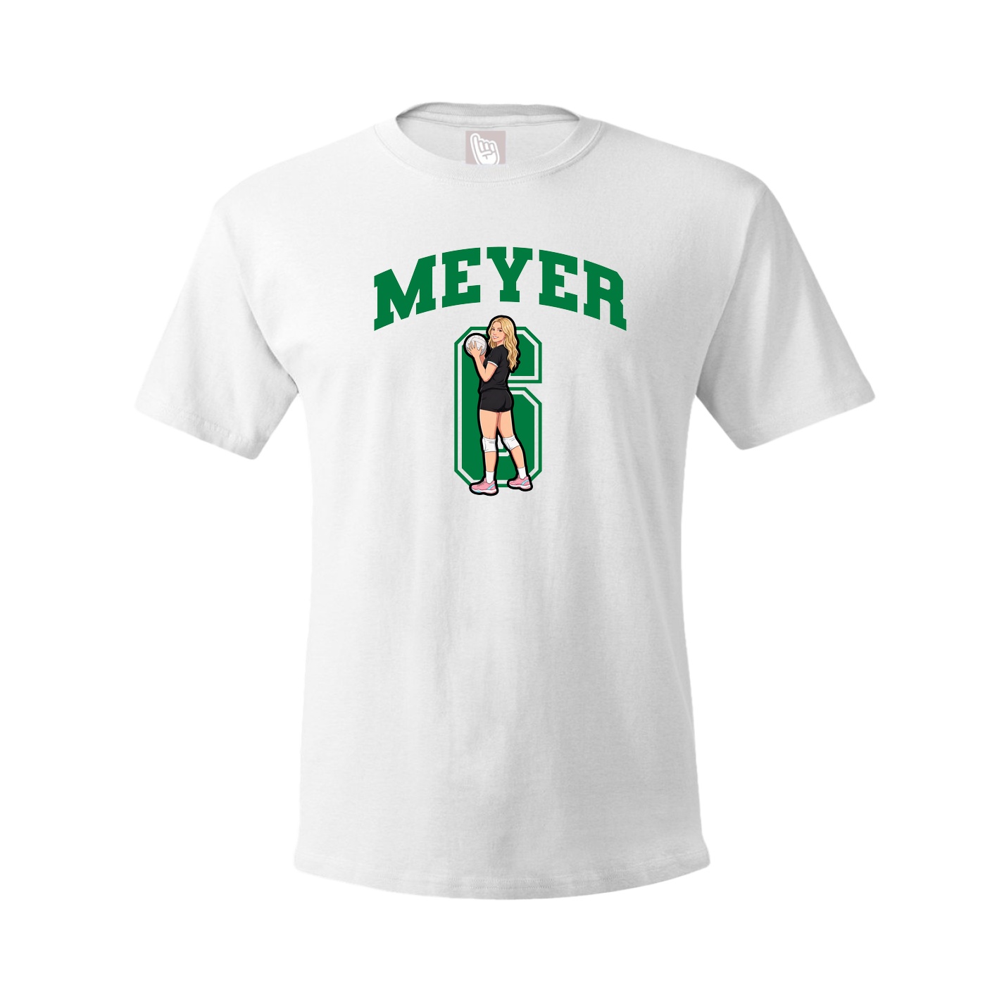 Youth Tee — Number in White