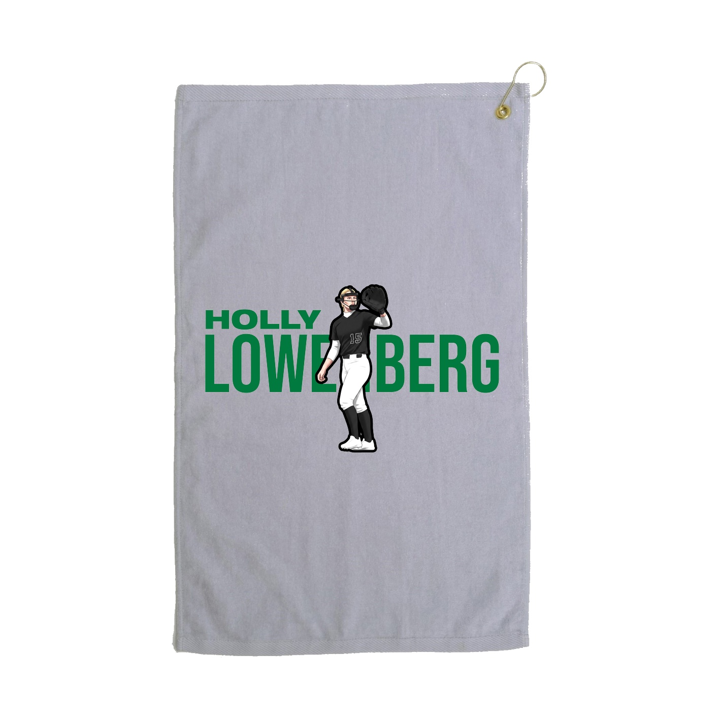 Golf Towel — Player Name in Grey