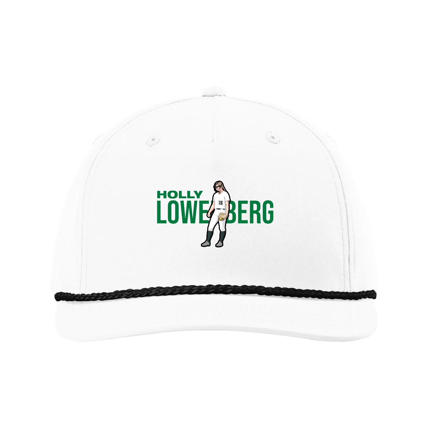 Five-Panel Classic Rope Cap — Player Name in White