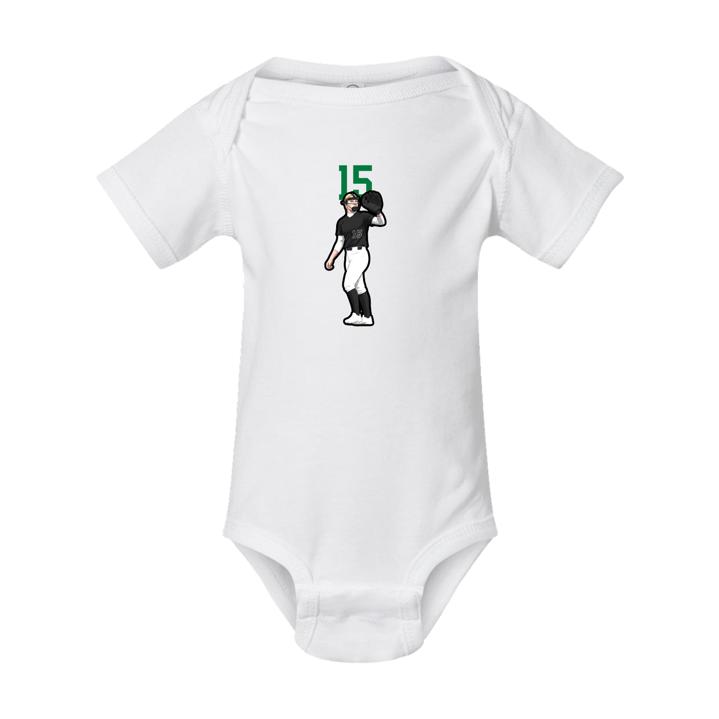 Baby Onesie — Number Top in White
