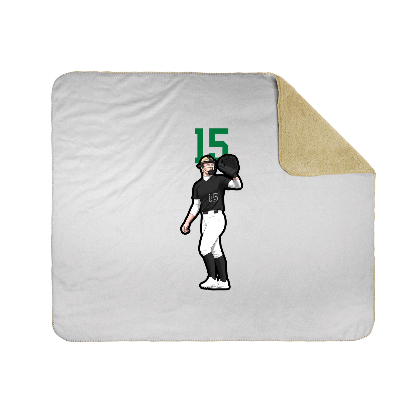 Throw Blanket — Number Top in White