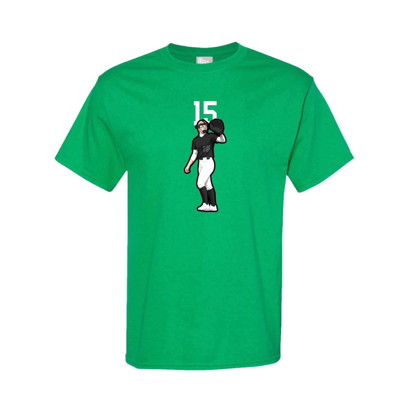 Youth Tee — Number Top in Green