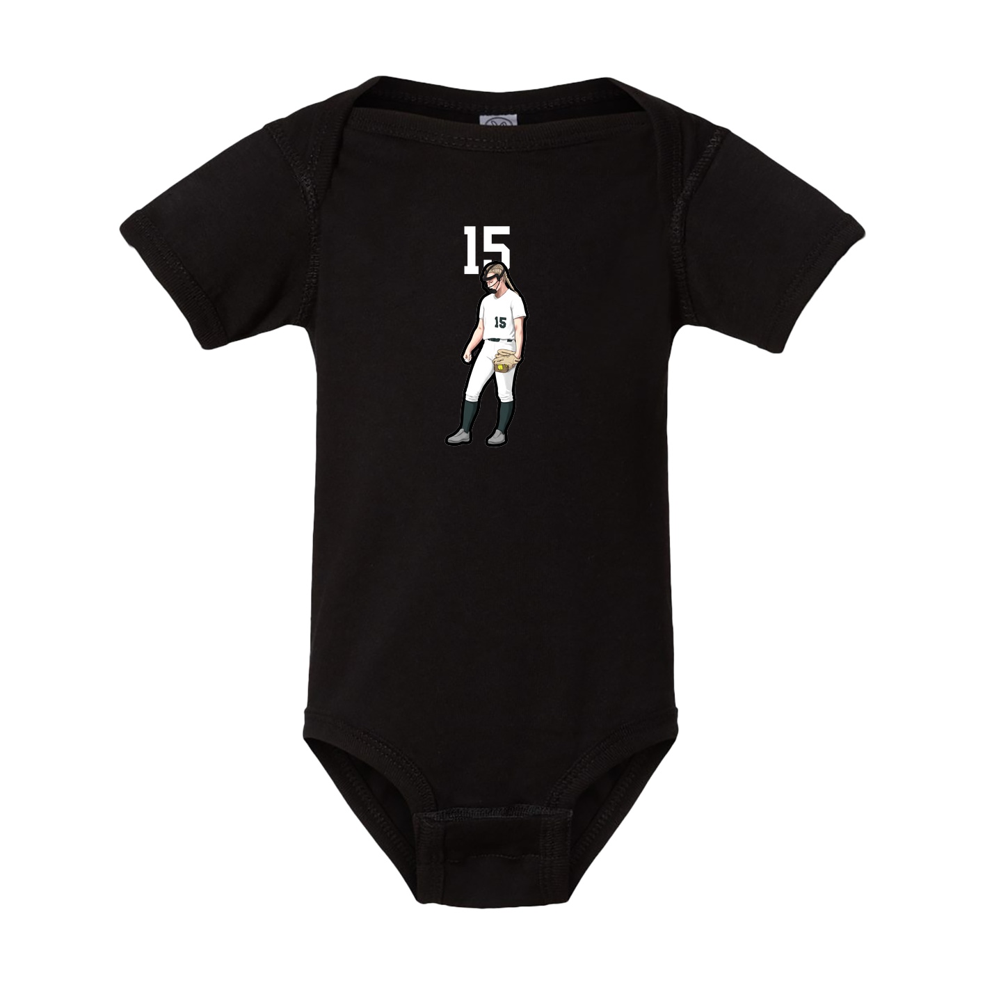Baby Onesie — Number Top in Black