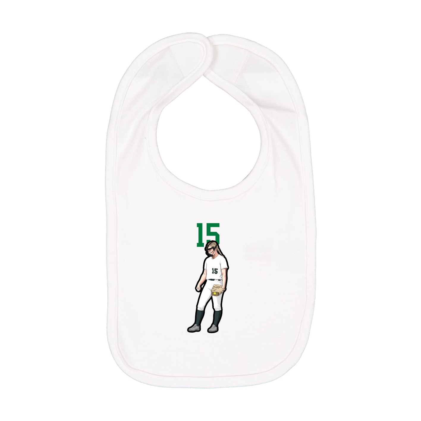 Infant Bib — Number Top in White