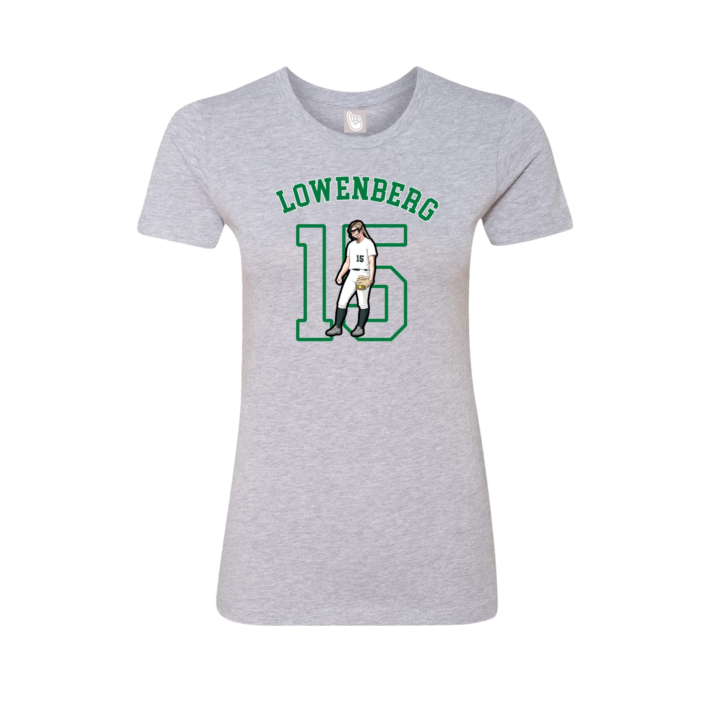 Fitted Women's Tee — Shirsey Arch in Grey