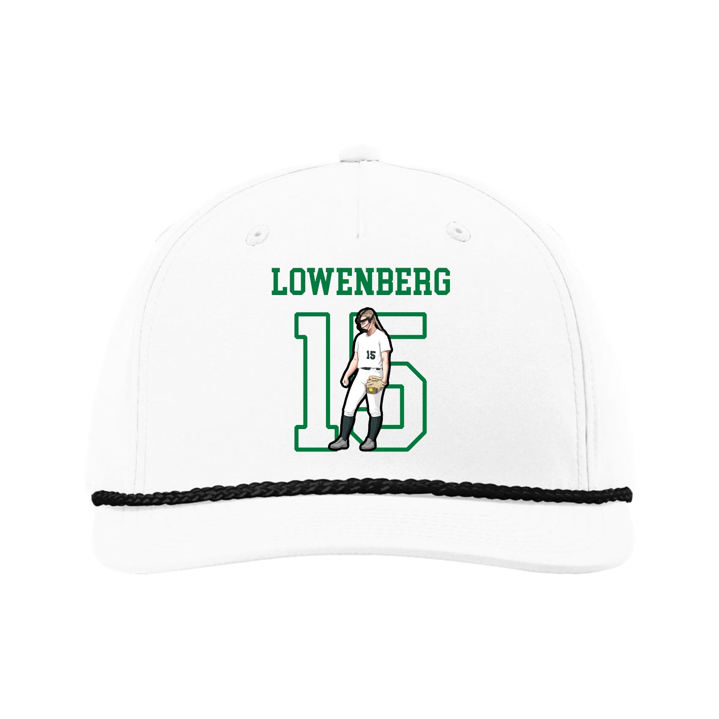 Five-Panel Classic Rope Cap — Shirsey in White