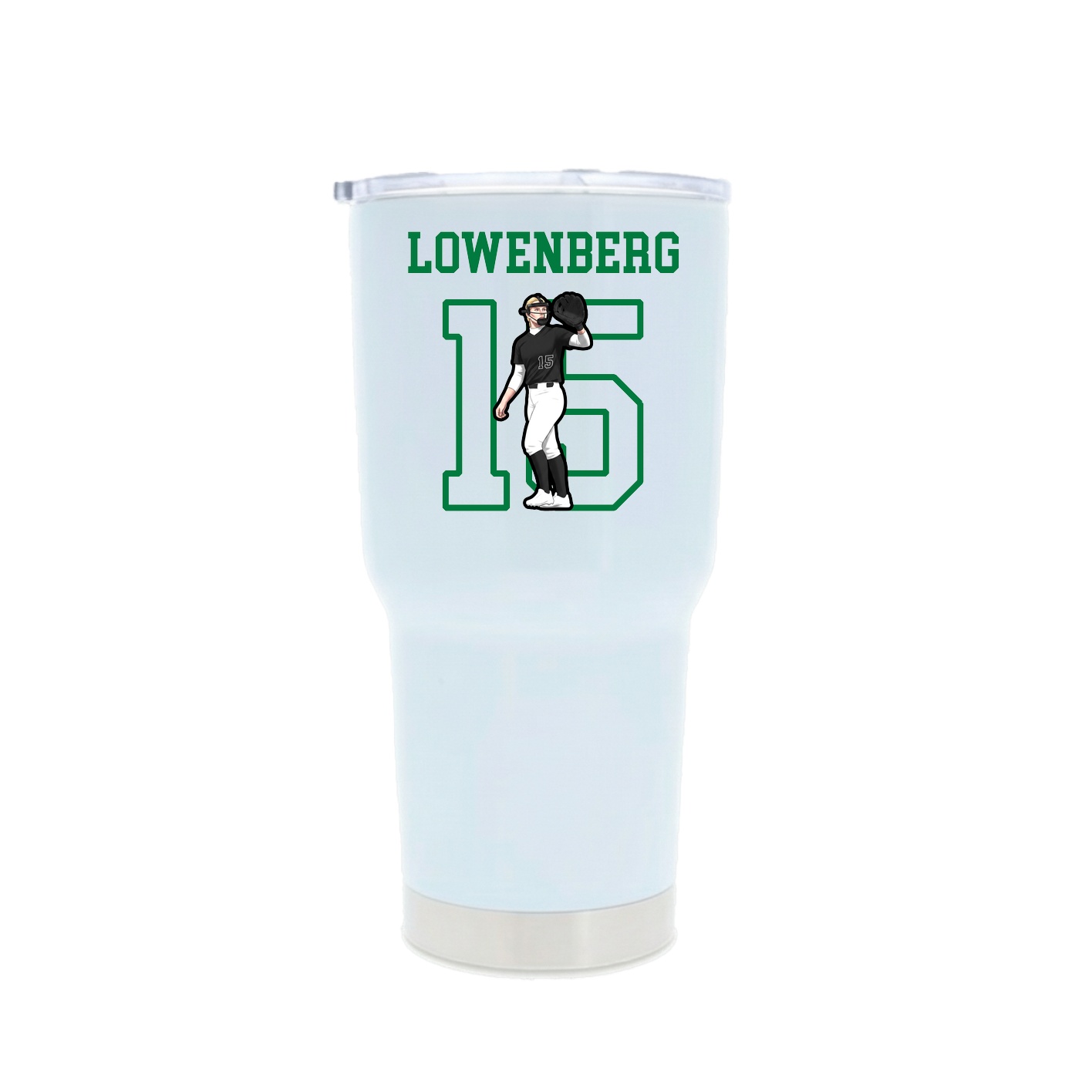 30oz Stainless Steel Tumbler — Shirsey in White