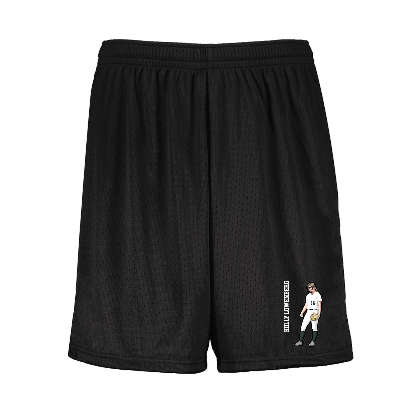 Shorts — Name Vertical in Black