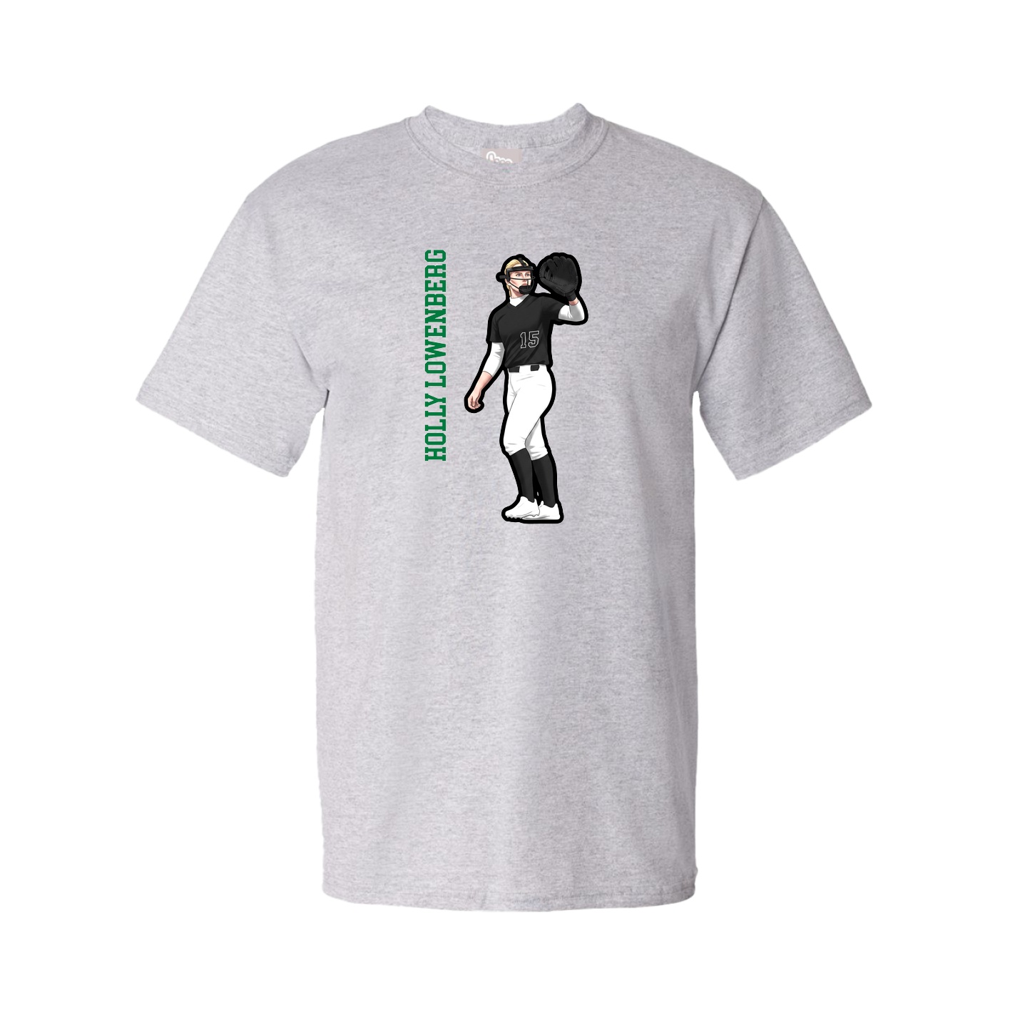 Tee — Name Vertical in Grey