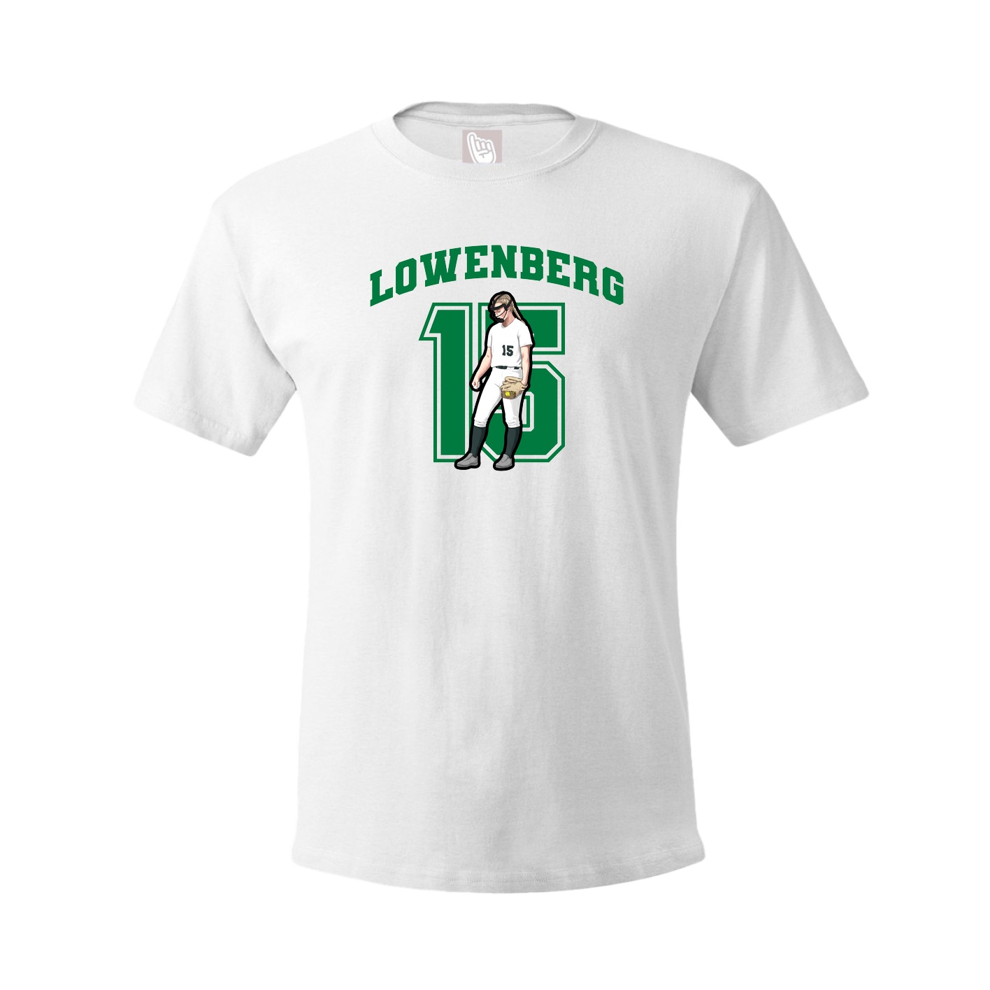 Youth Tee — Number in White
