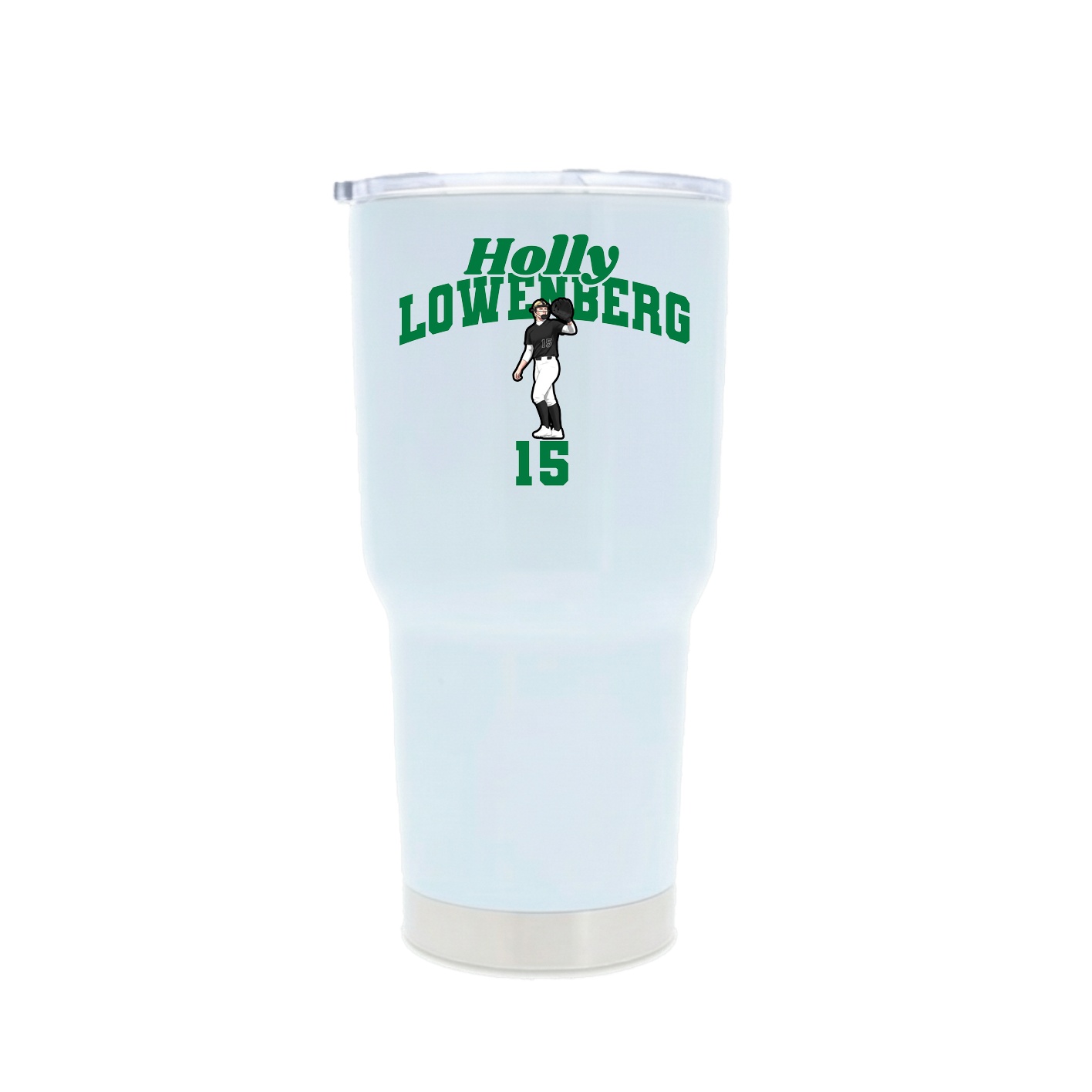 30oz Stainless Steel Tumbler — Signature Arch in White