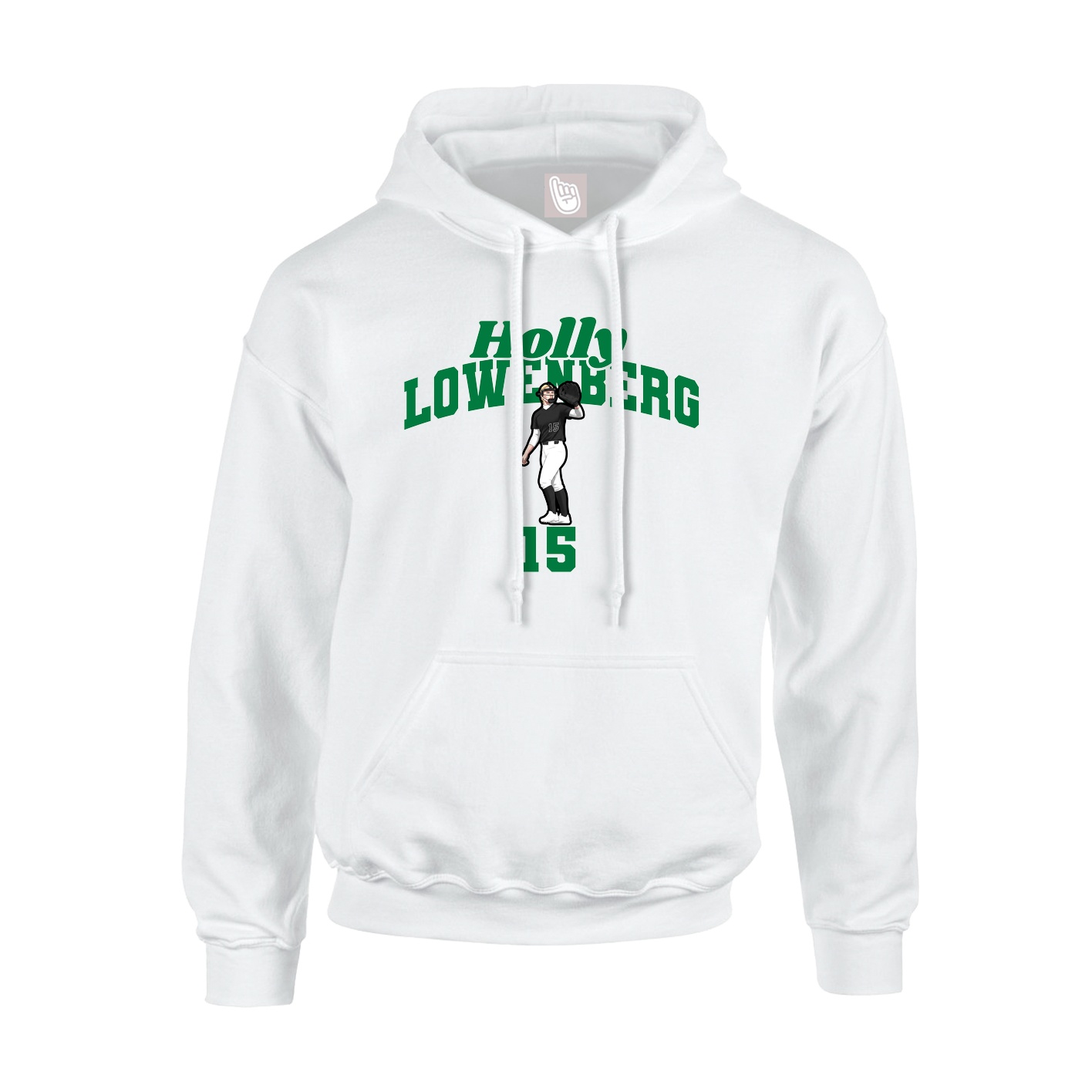 Youth Hoodie — Signature Arch in White