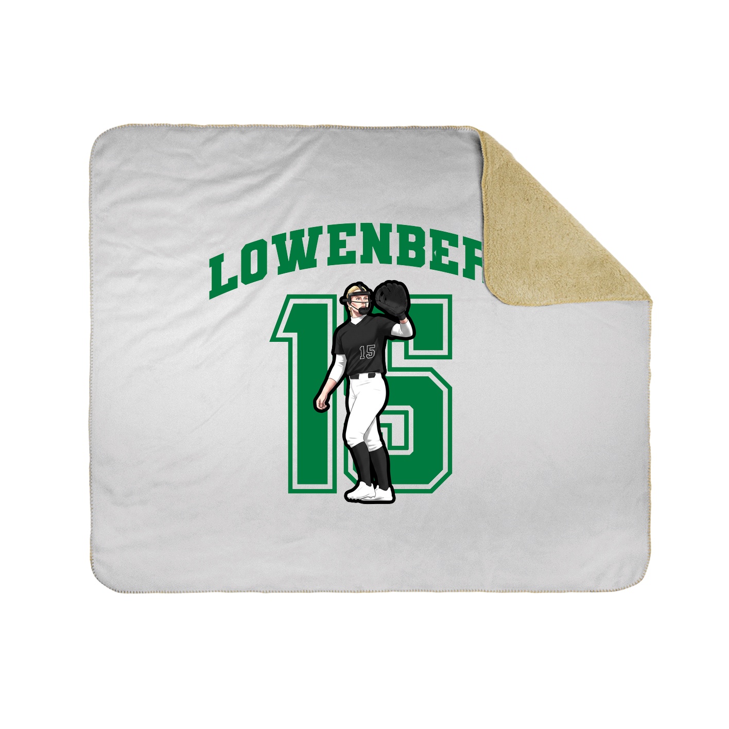 Throw Blanket — Number in White