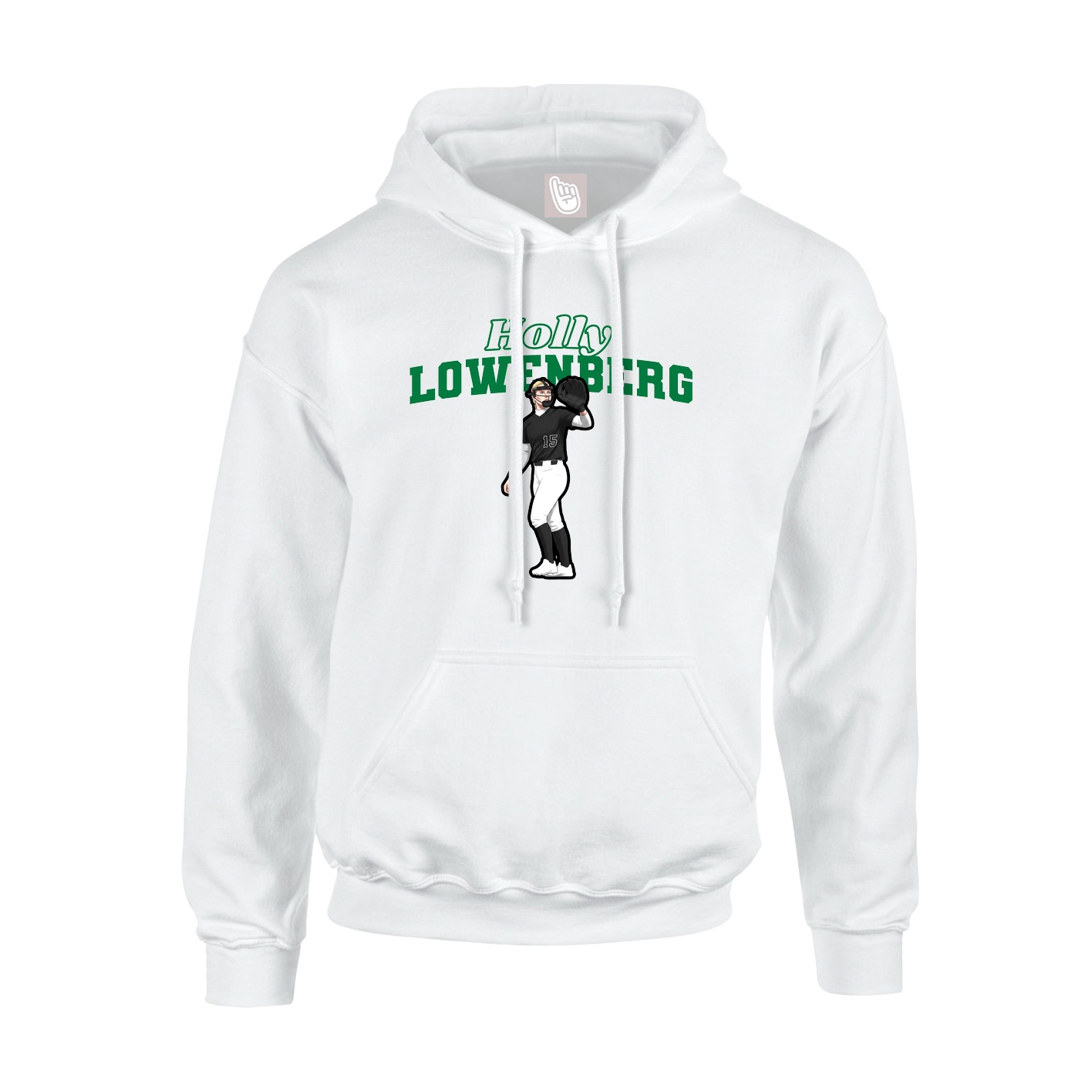 Hoodie — Name Arch in White