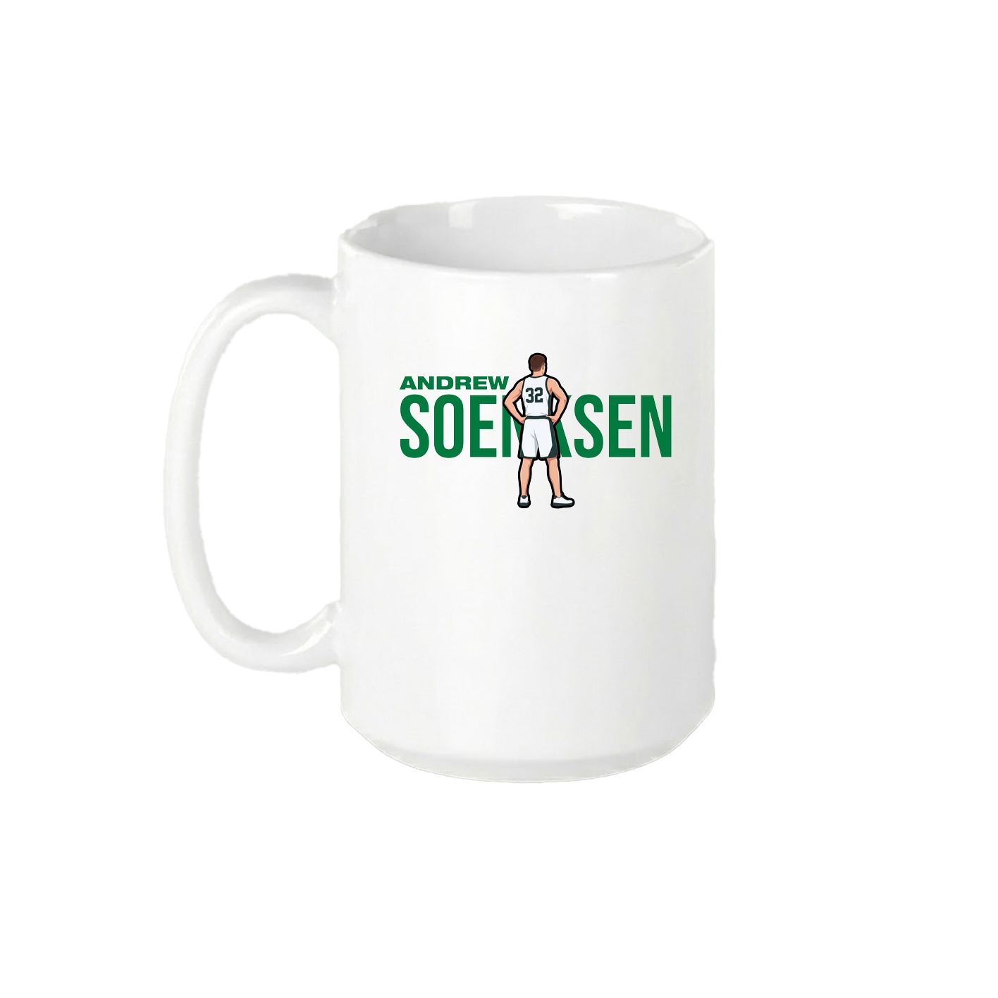15oz Coffee Mug — Player Name in White