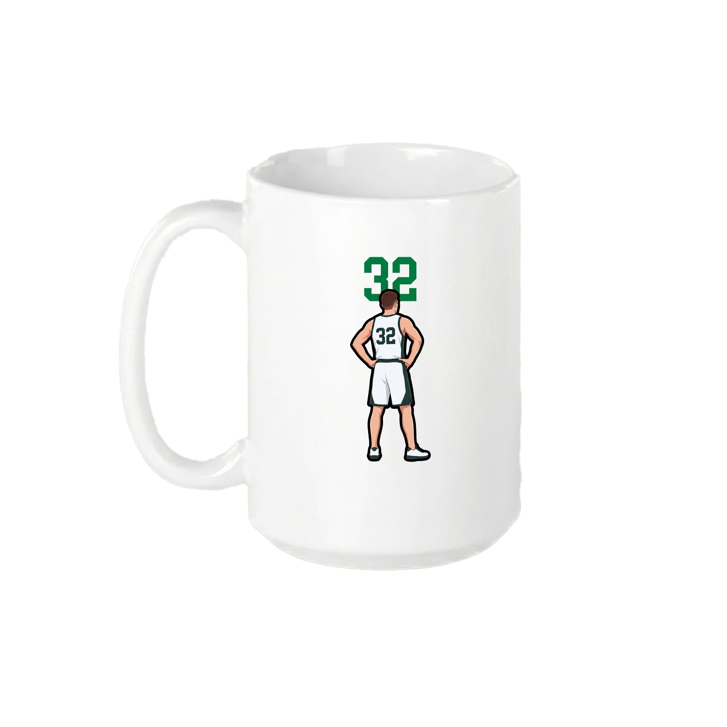 15oz Coffee Mug — Number Top in White