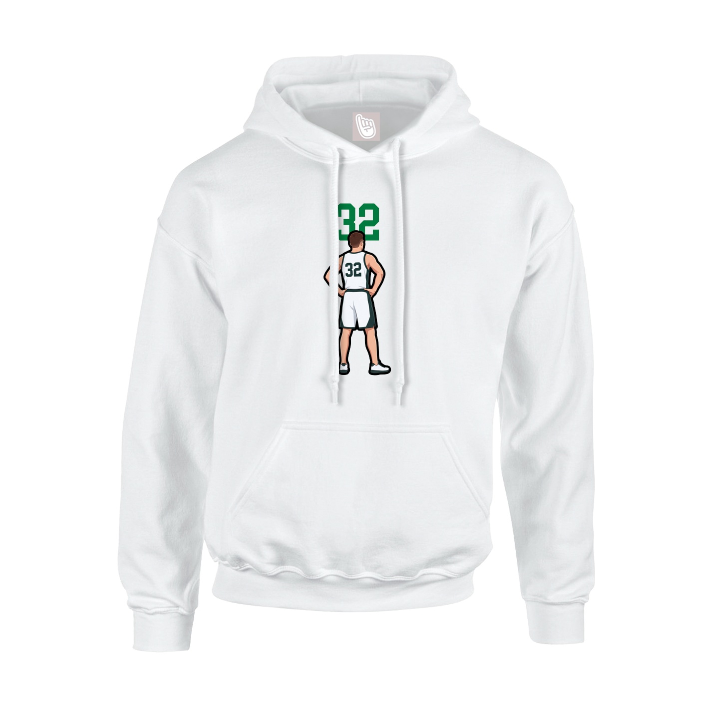 Hoodie — Number Top in White