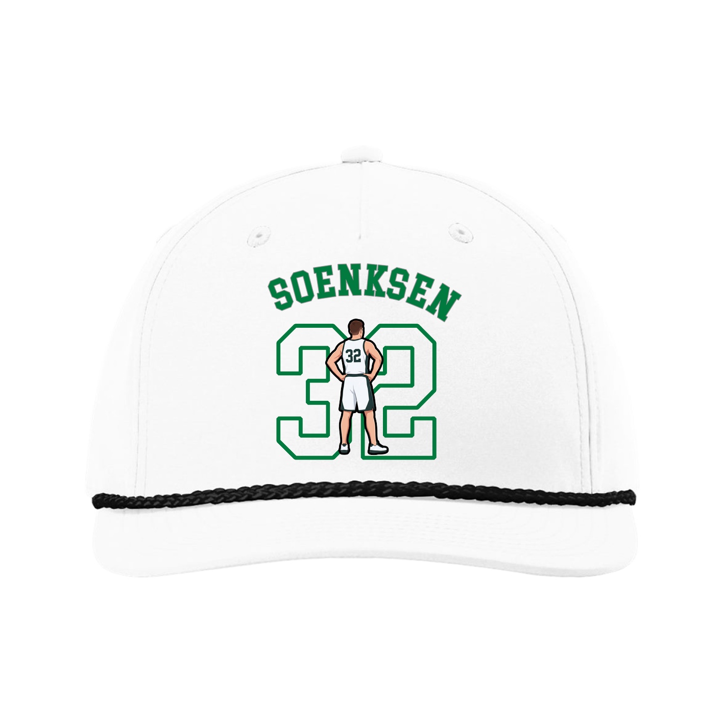 Five-Panel Classic Rope Cap — Shirsey Arch in White