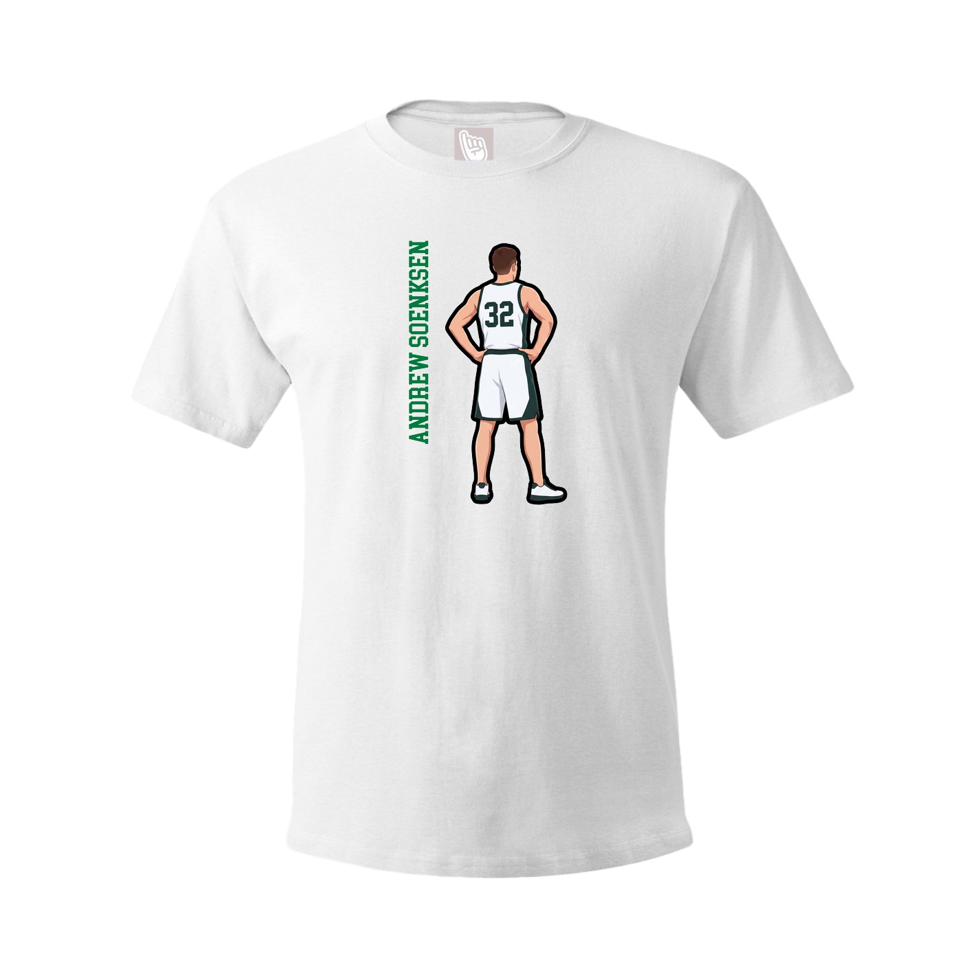 Youth Tee — Name Vertical in White