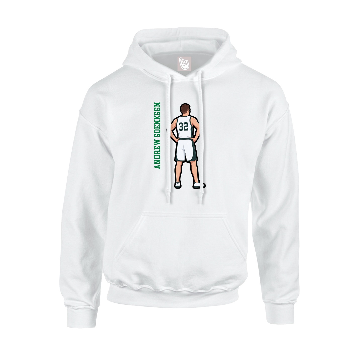 Hoodie — Name Vertical in White
