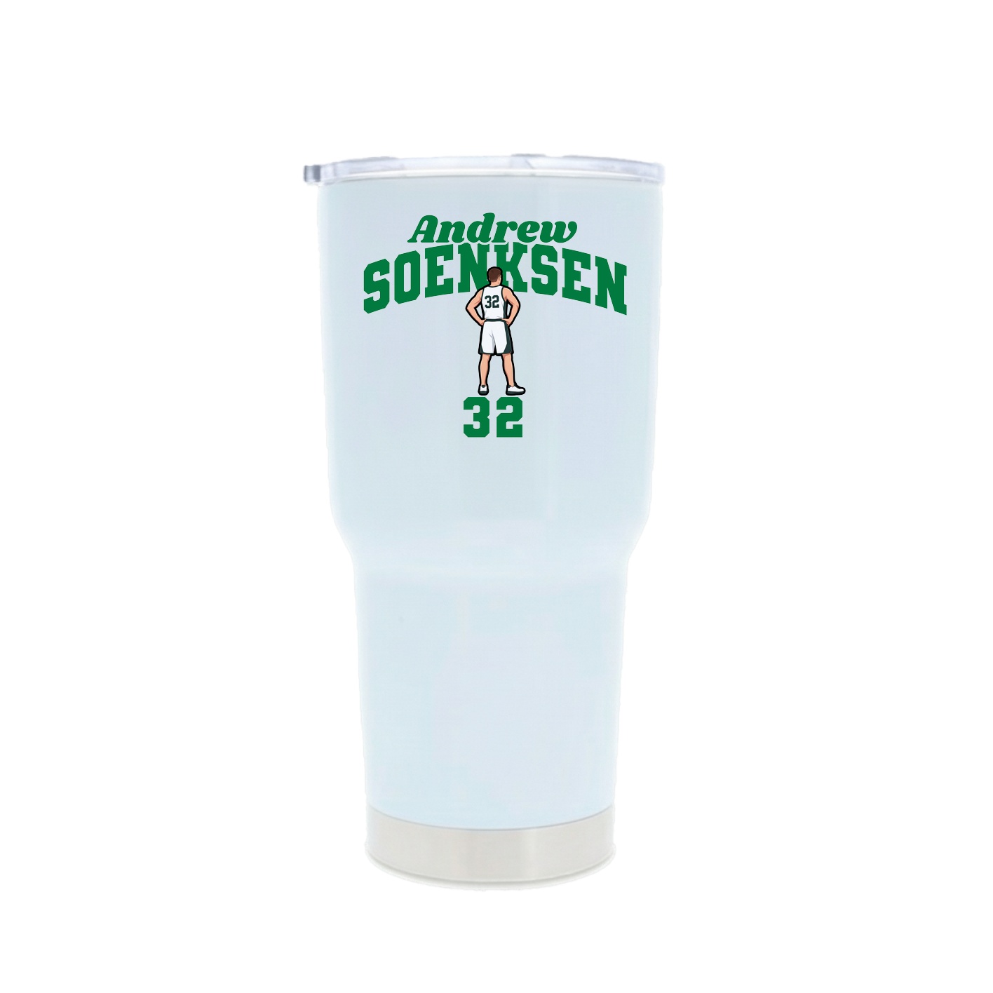 30oz Stainless Steel Tumbler — Signature Arch in White