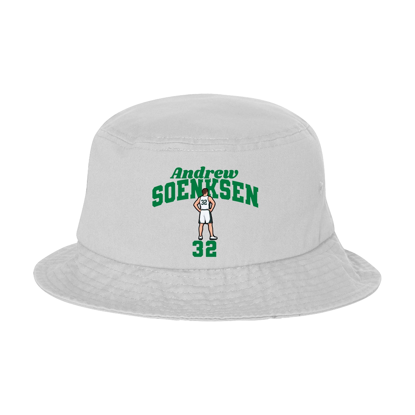 Bucket Cap — Signature Arch in White