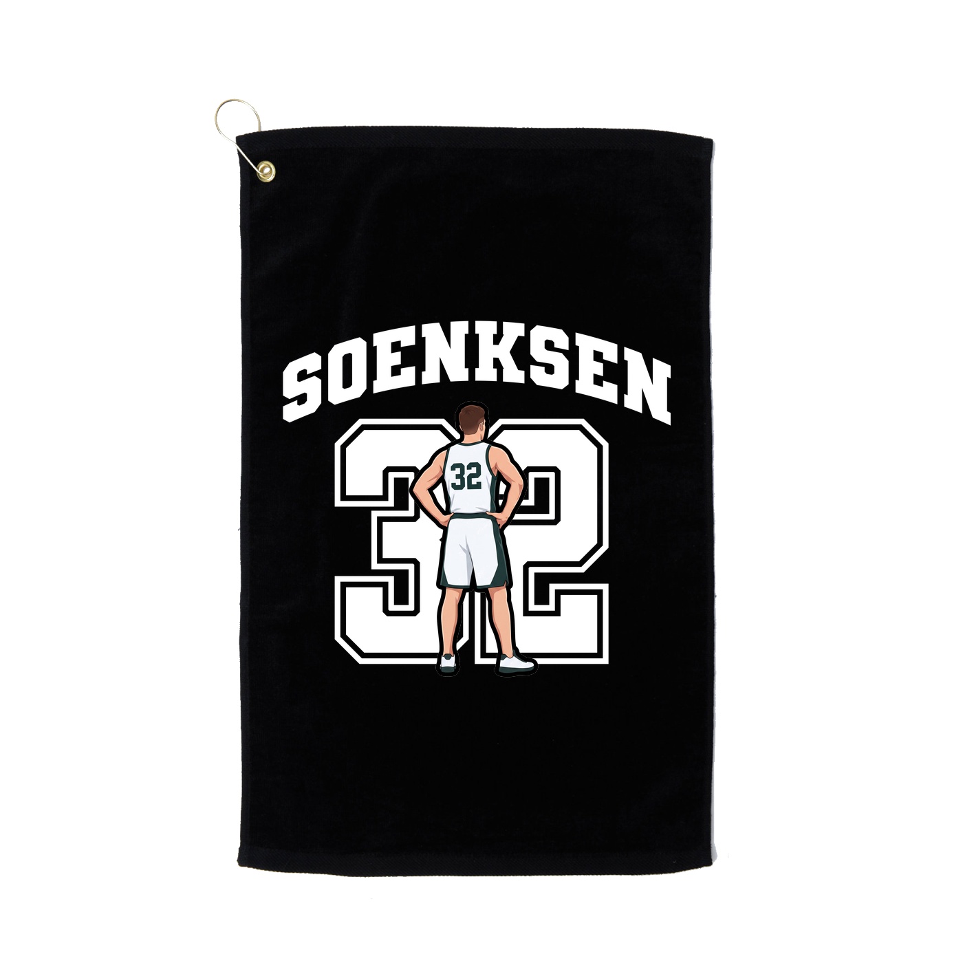 Golf Towel — Number in Black