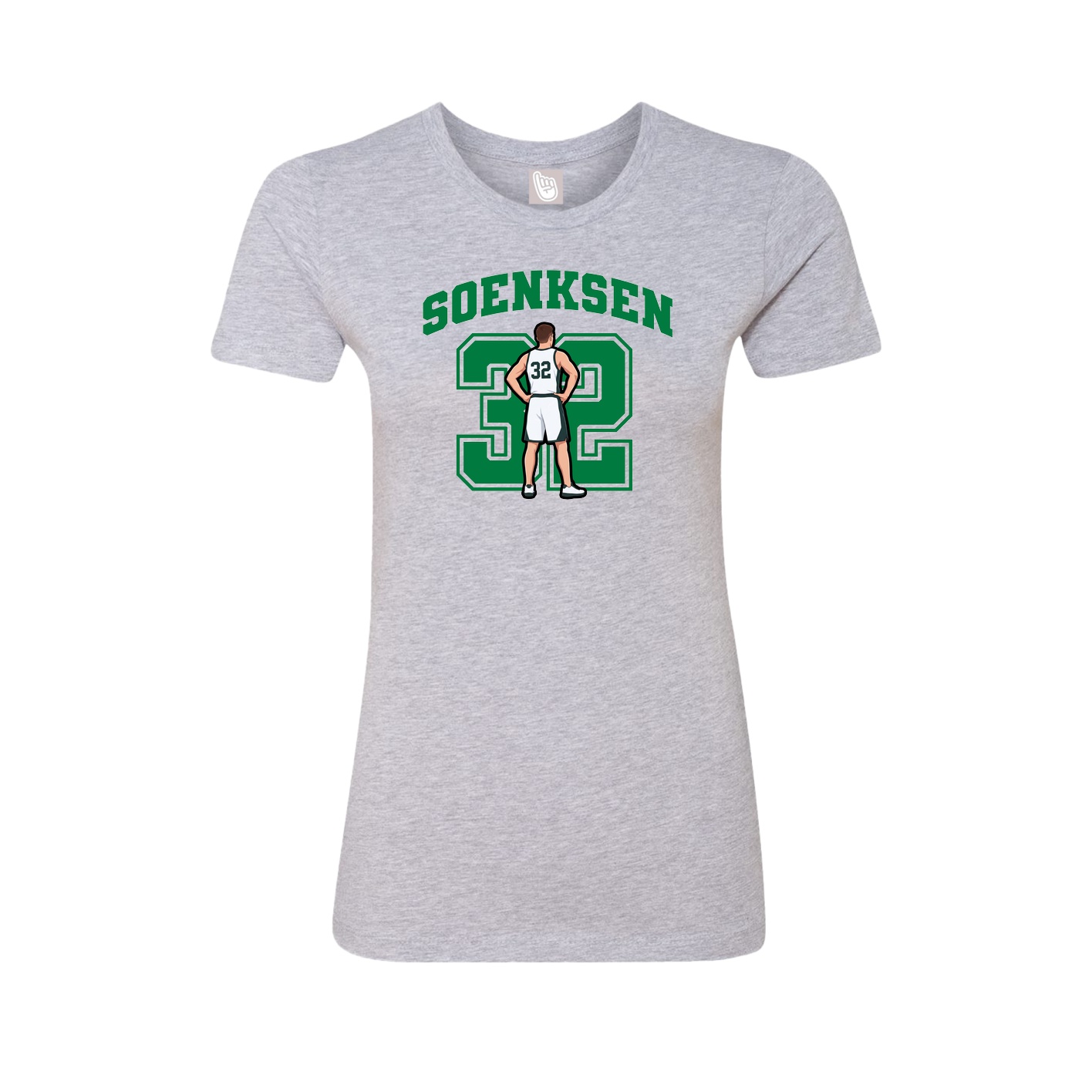 Fitted Women's Tee — Number in Grey
