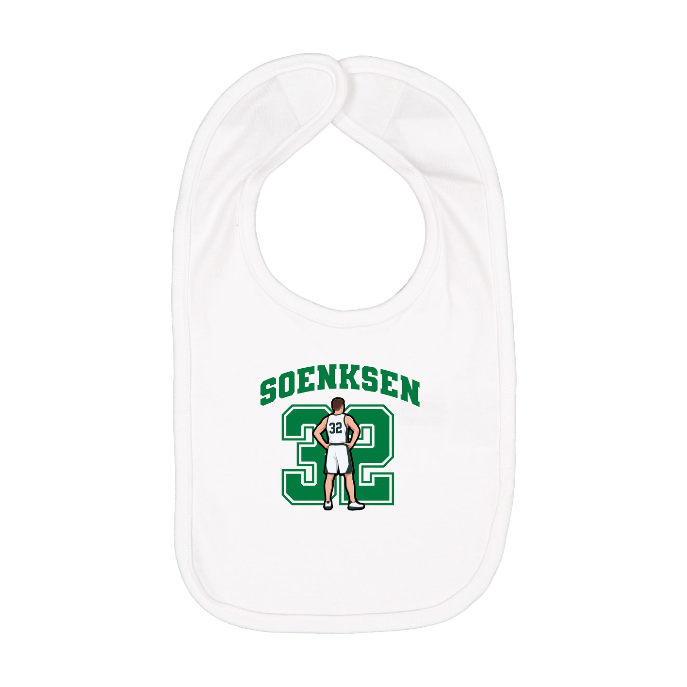 Infant Bib — Number in White