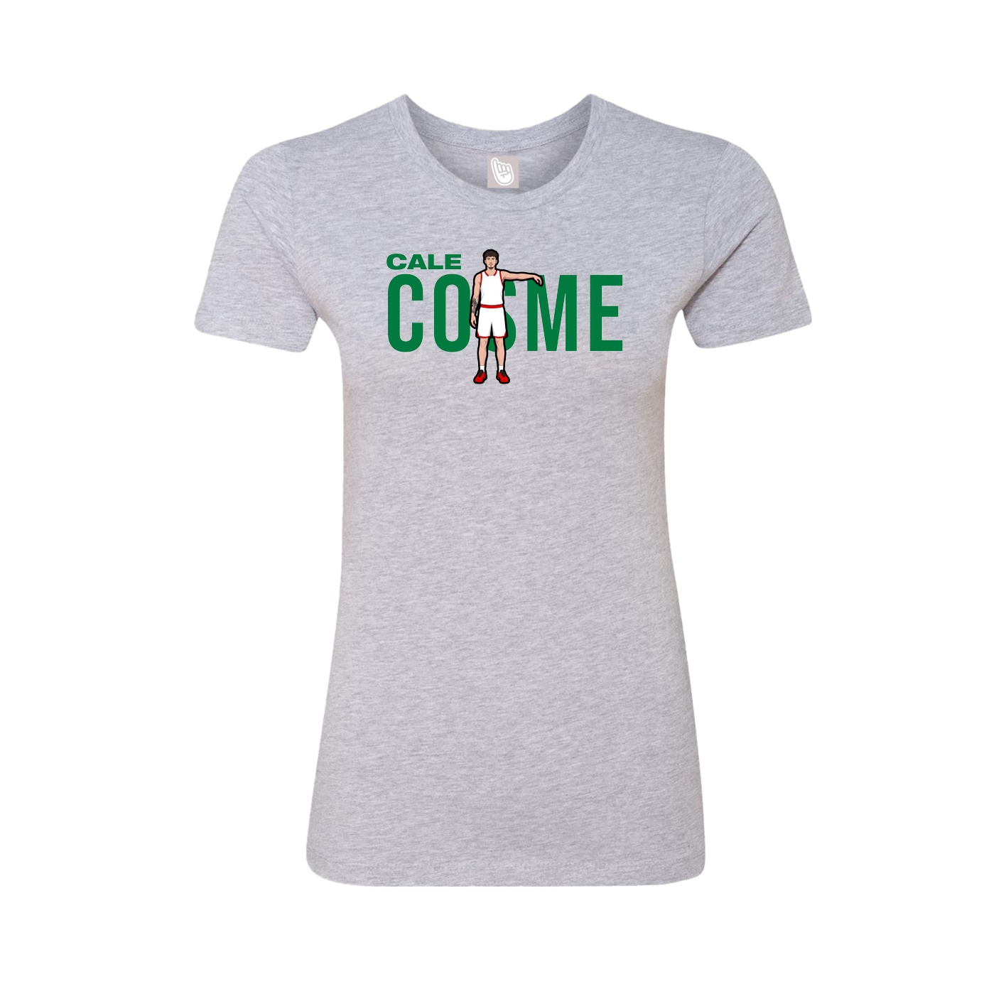 Fitted Women's Tee — Player Name in Grey
