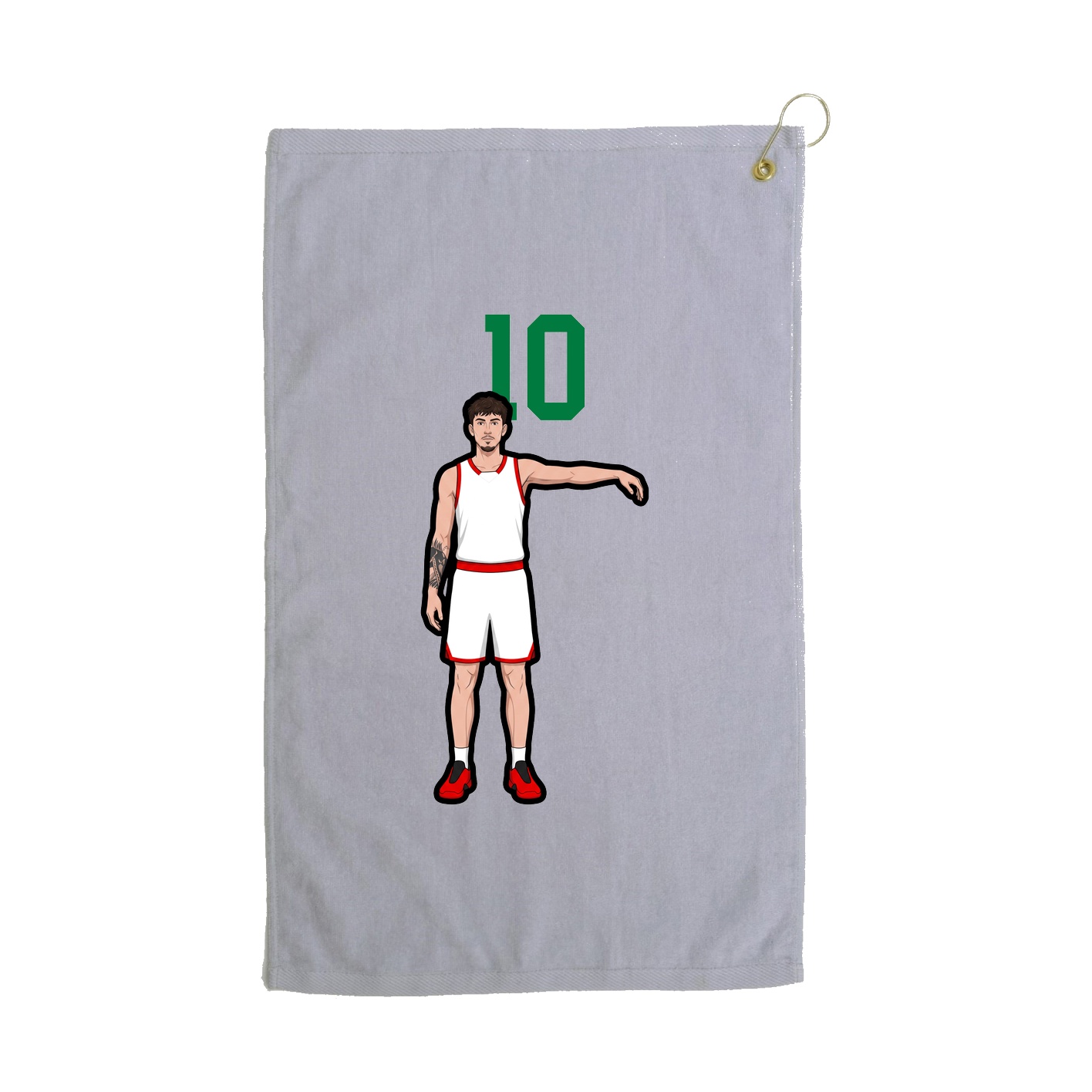Golf Towel — Number Top in Grey