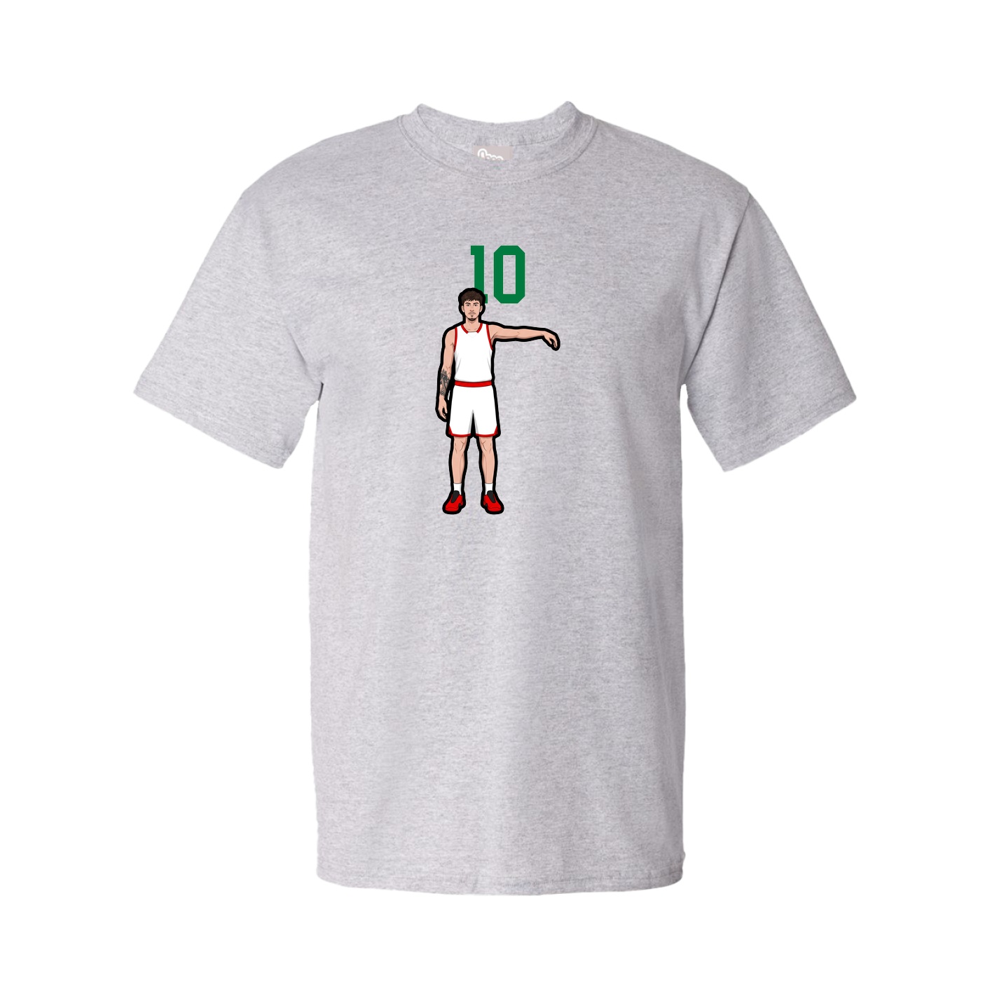 Youth Tee — Number Top in Grey