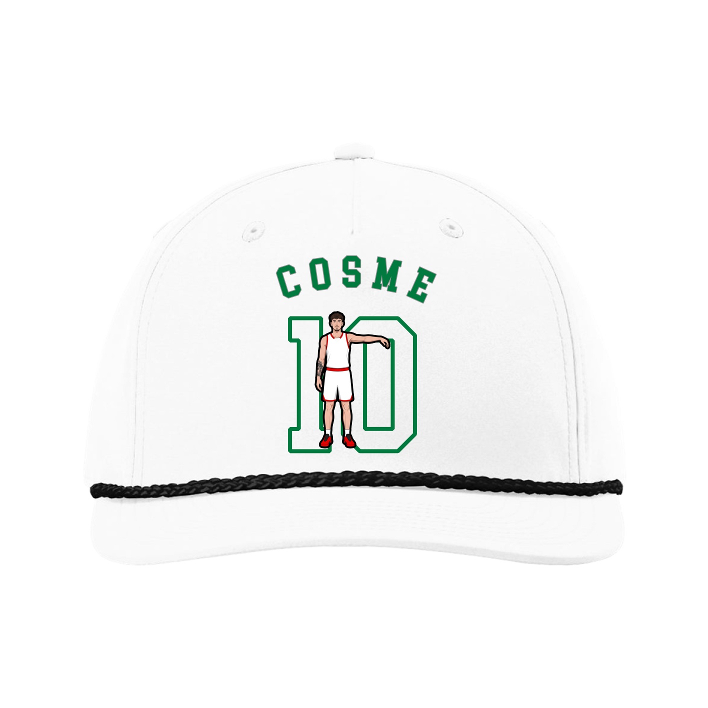 Five-Panel Classic Rope Cap — Shirsey Arch in White