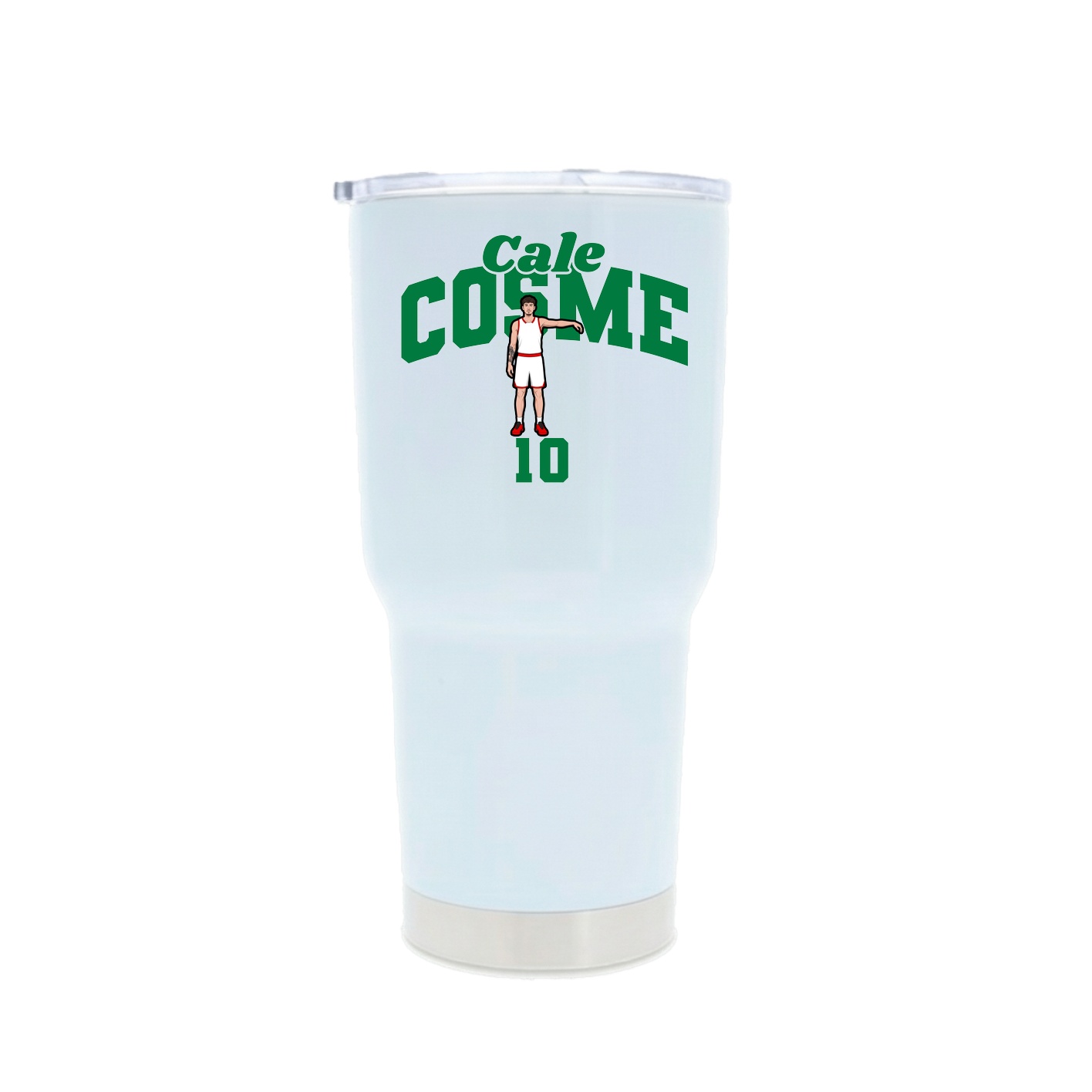 30oz Stainless Steel Tumbler — Signature Arch in White