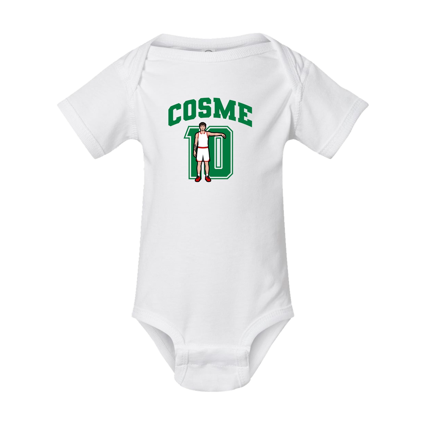 Baby Onesie — Number in White