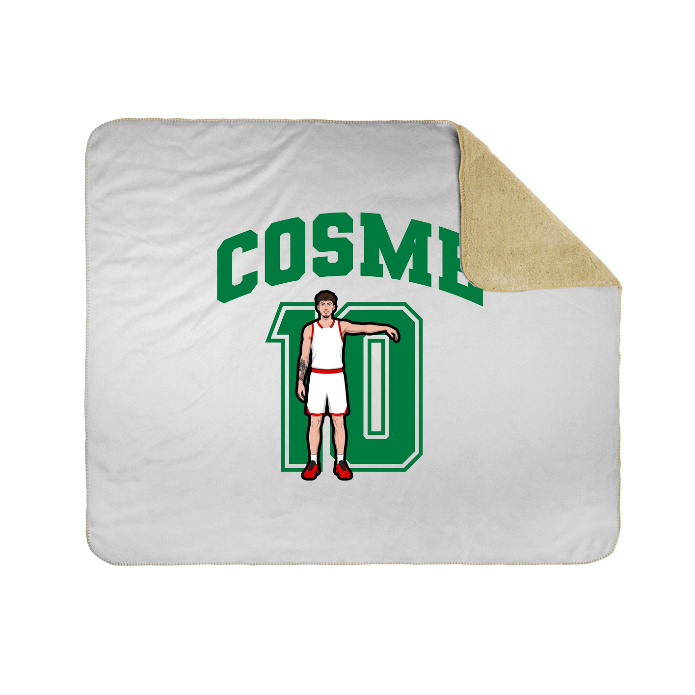 Throw Blanket — Number in White