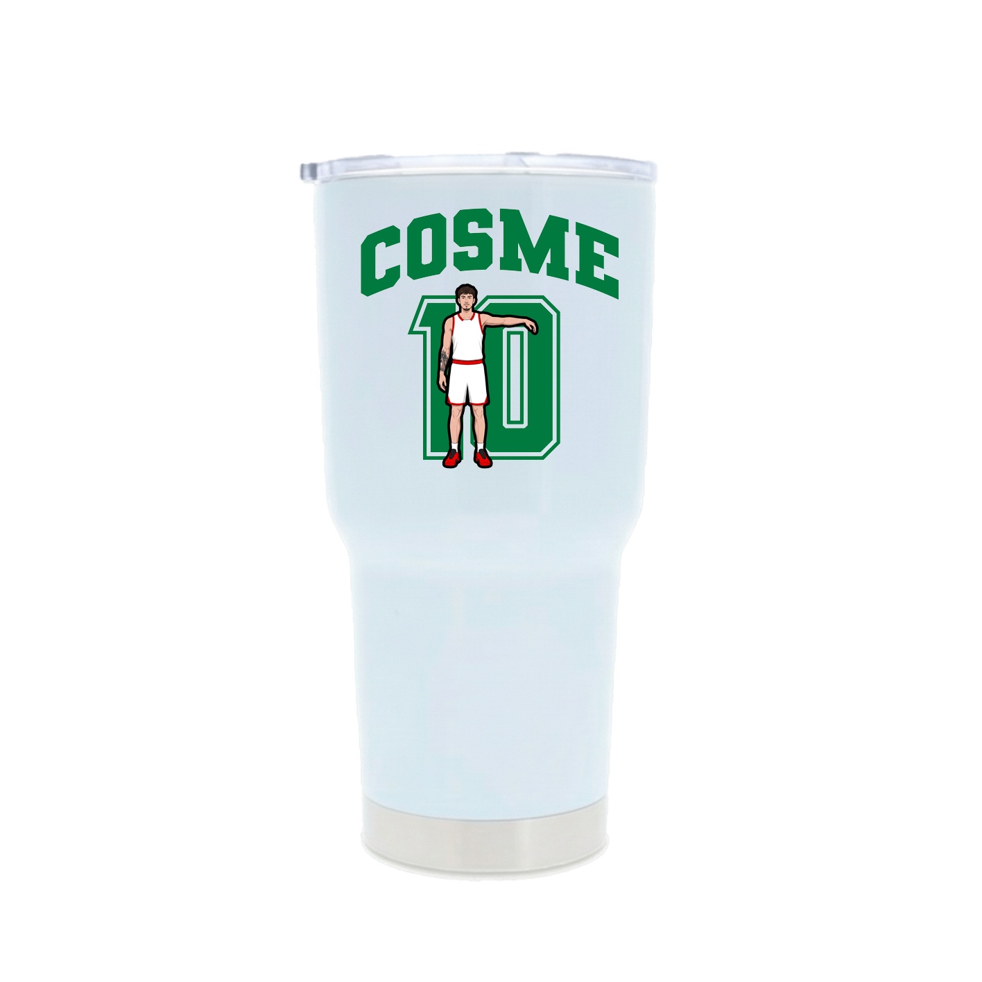 30oz Stainless Steel Tumbler — Number in White