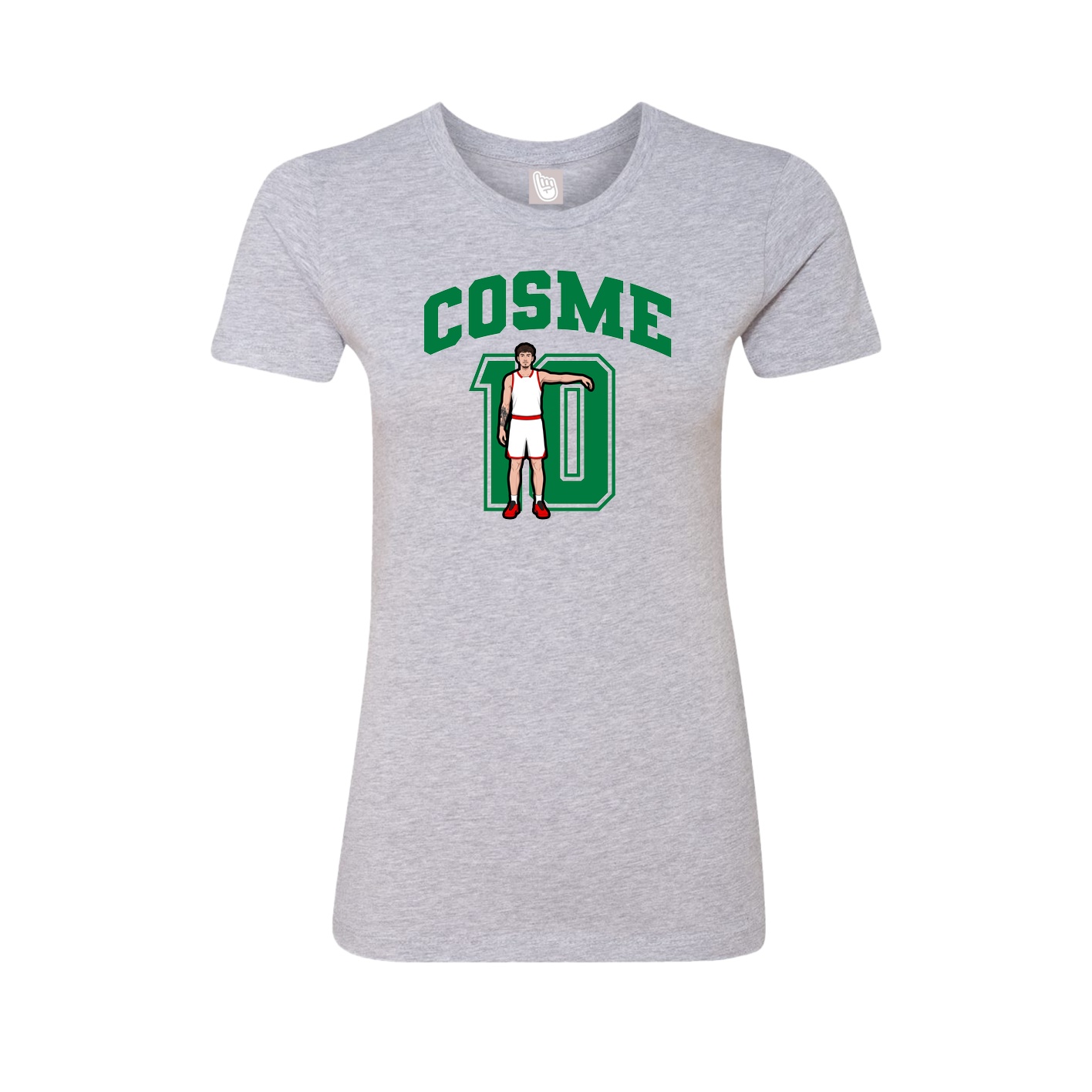 Fitted Women's Tee — Number in Grey