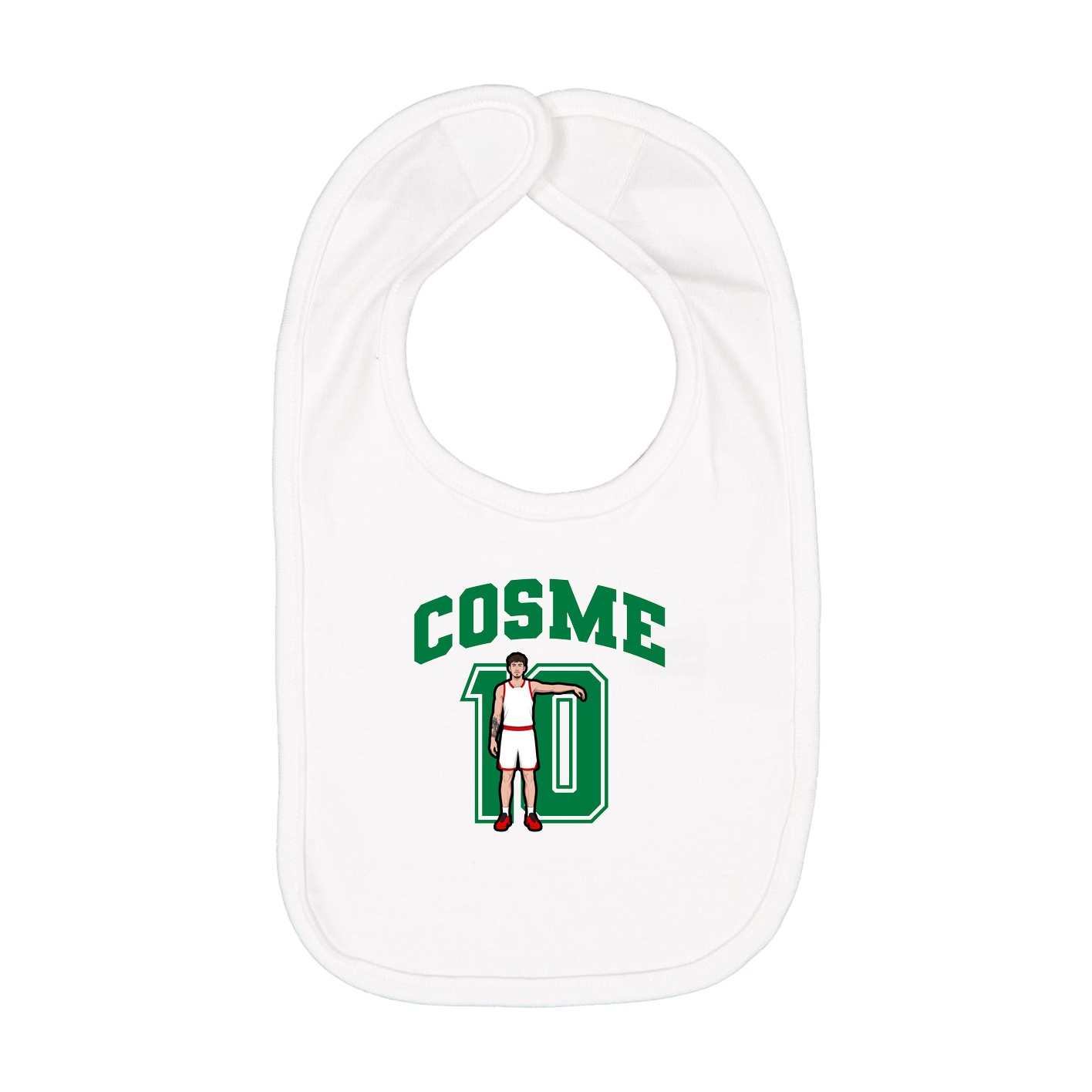 Infant Bib — Number in White