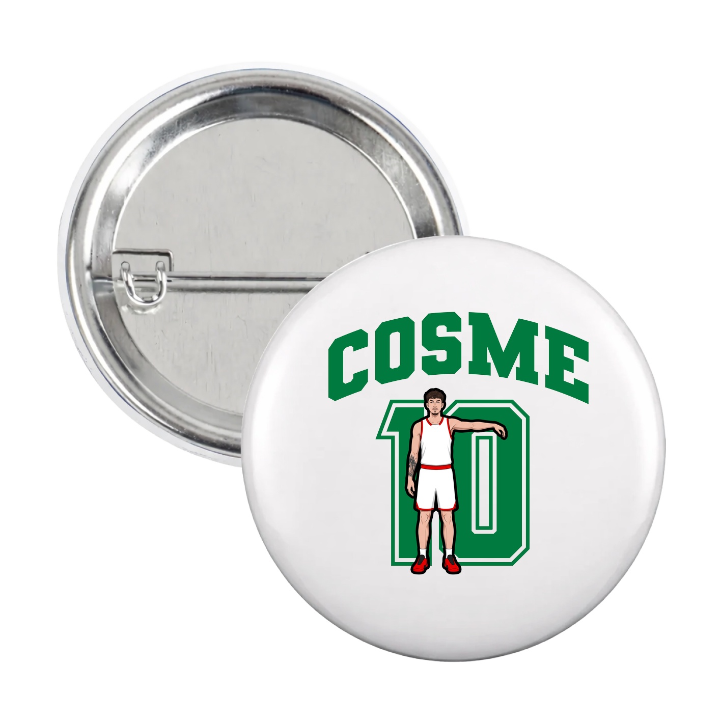 Game Day Button — Number in White
