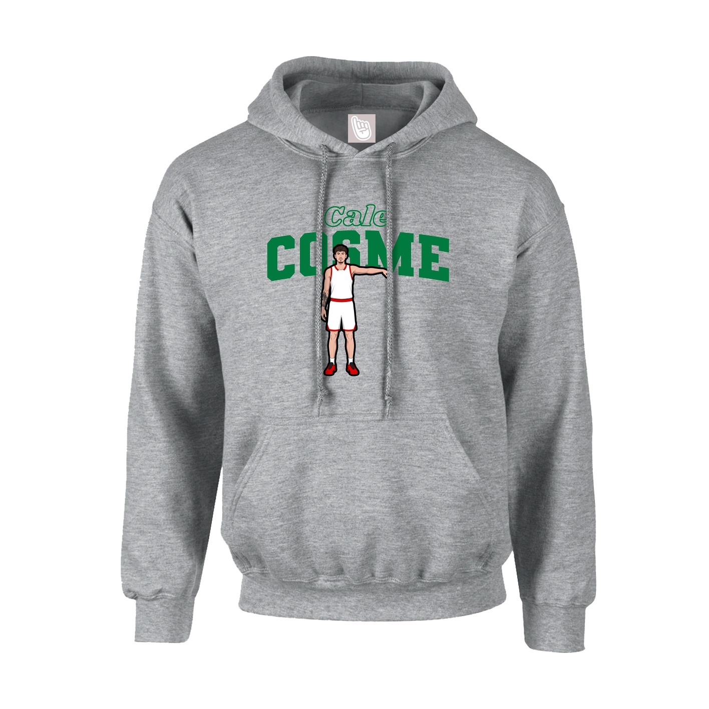 Youth Hoodie — Name Arch in Grey