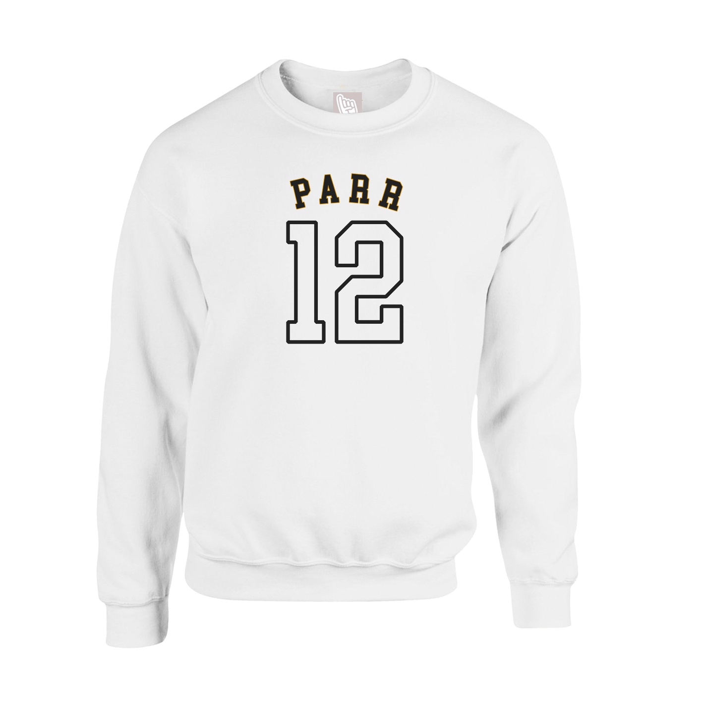 Fleece Crew — Shirsey Arch in White