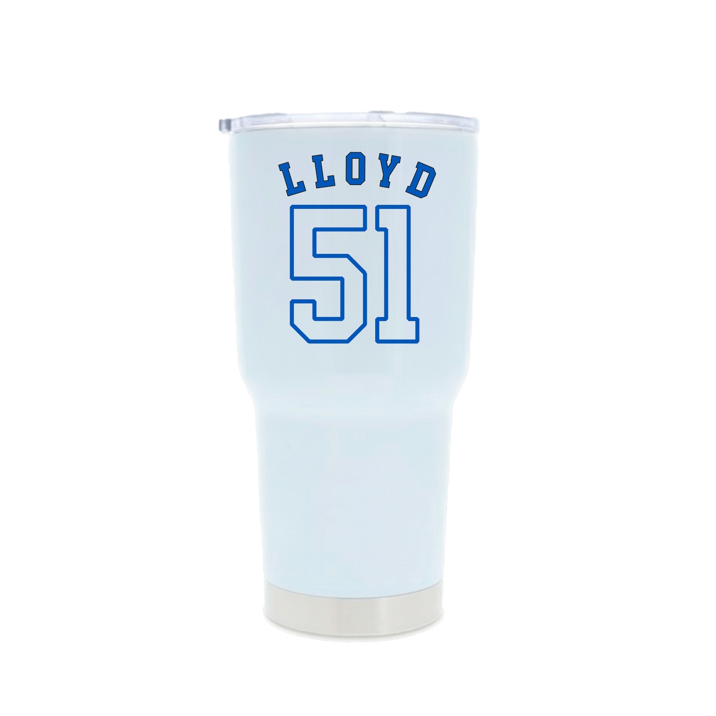 30oz Stainless Steel Tumbler — Shirsey Arch in White