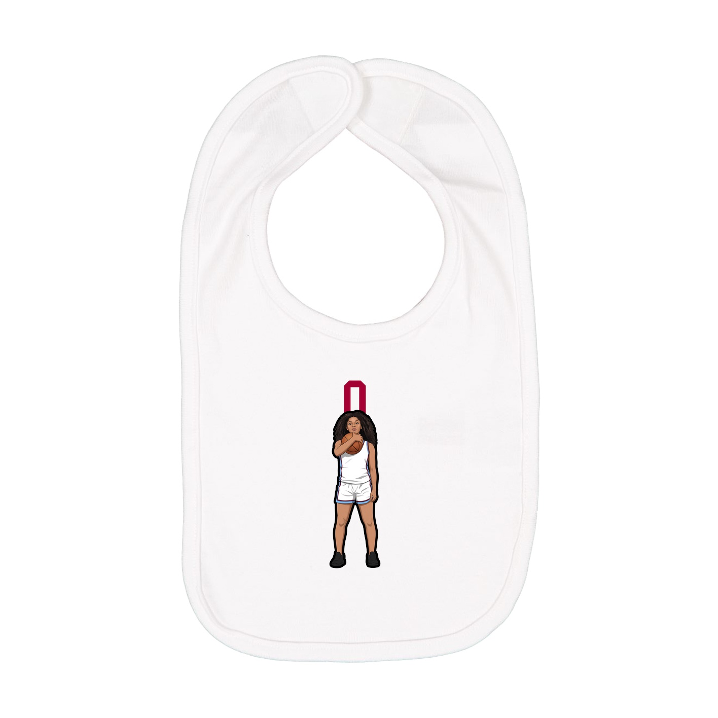 Infant Bib — Number Top in White
