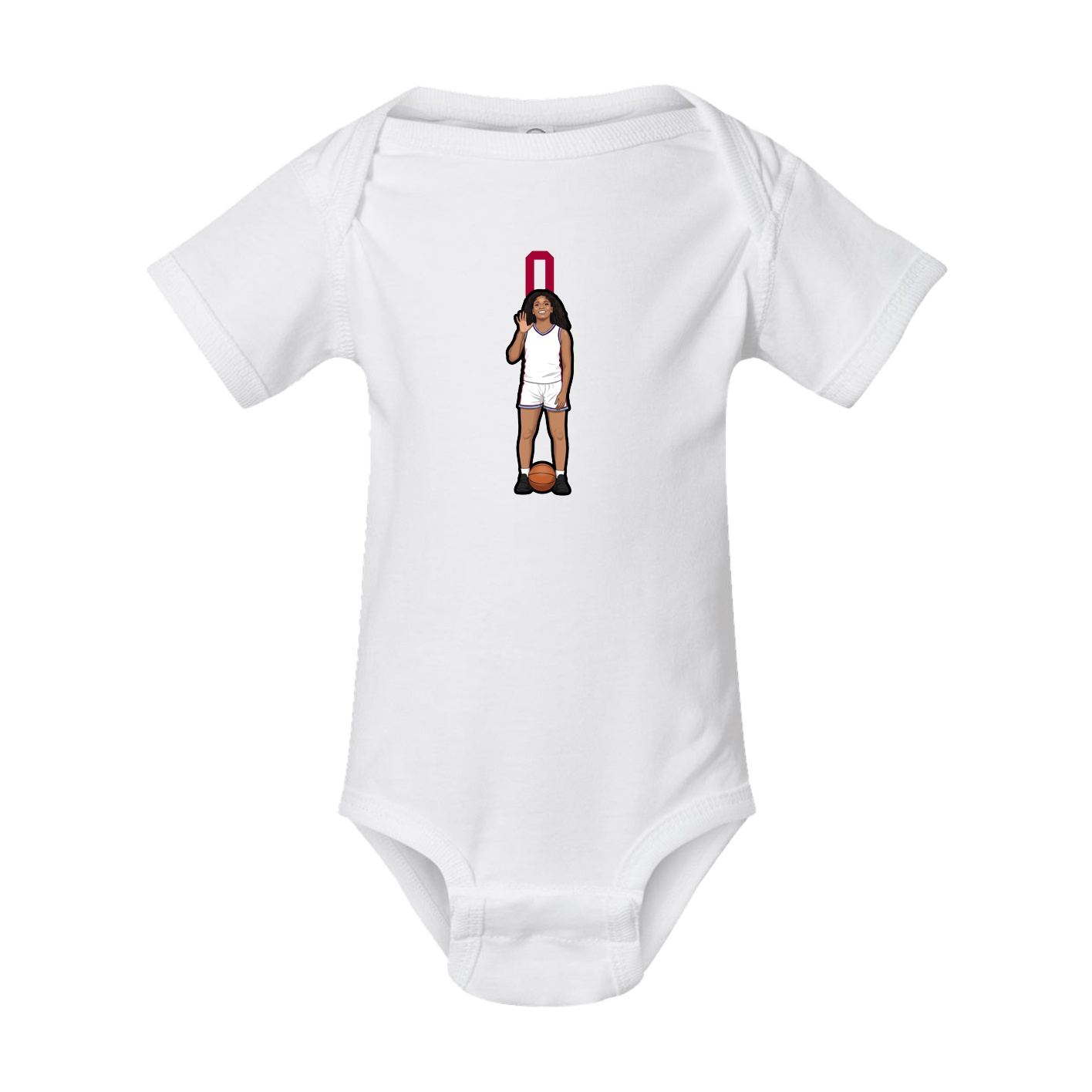 Baby Onesie — Number Top in White
