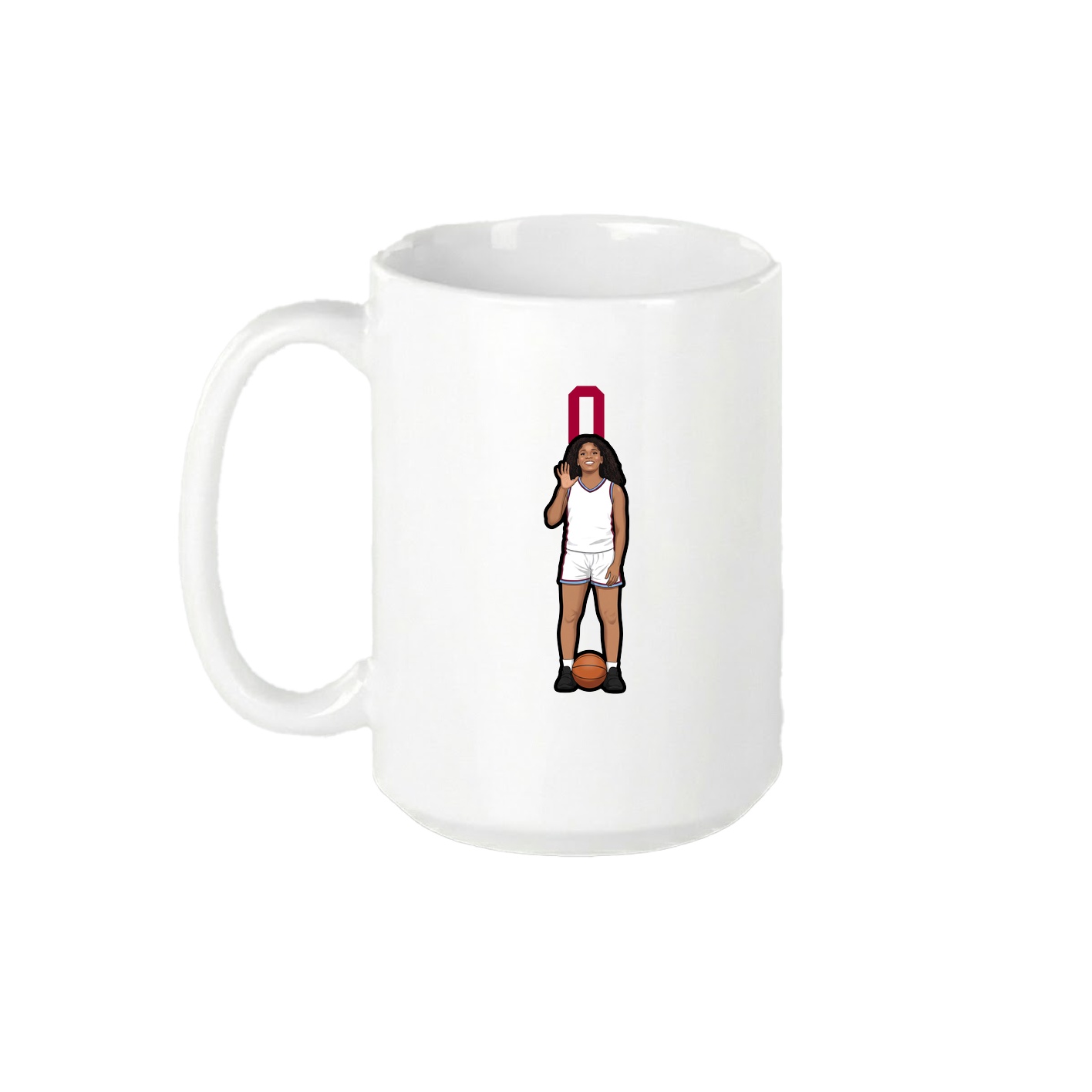 15oz Coffee Mug — Number Top in White